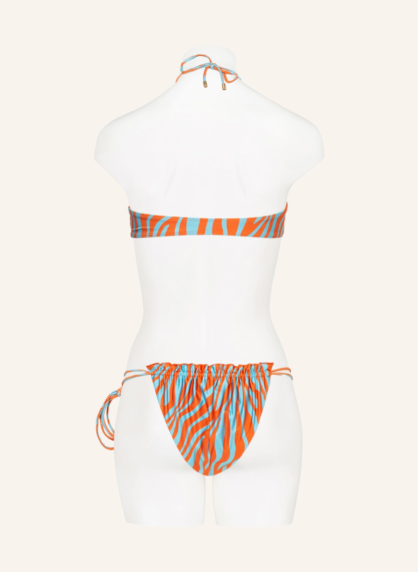 JANTHEE Triangel-Bikini-Top KELLY: ORANGE / TÜRKIS