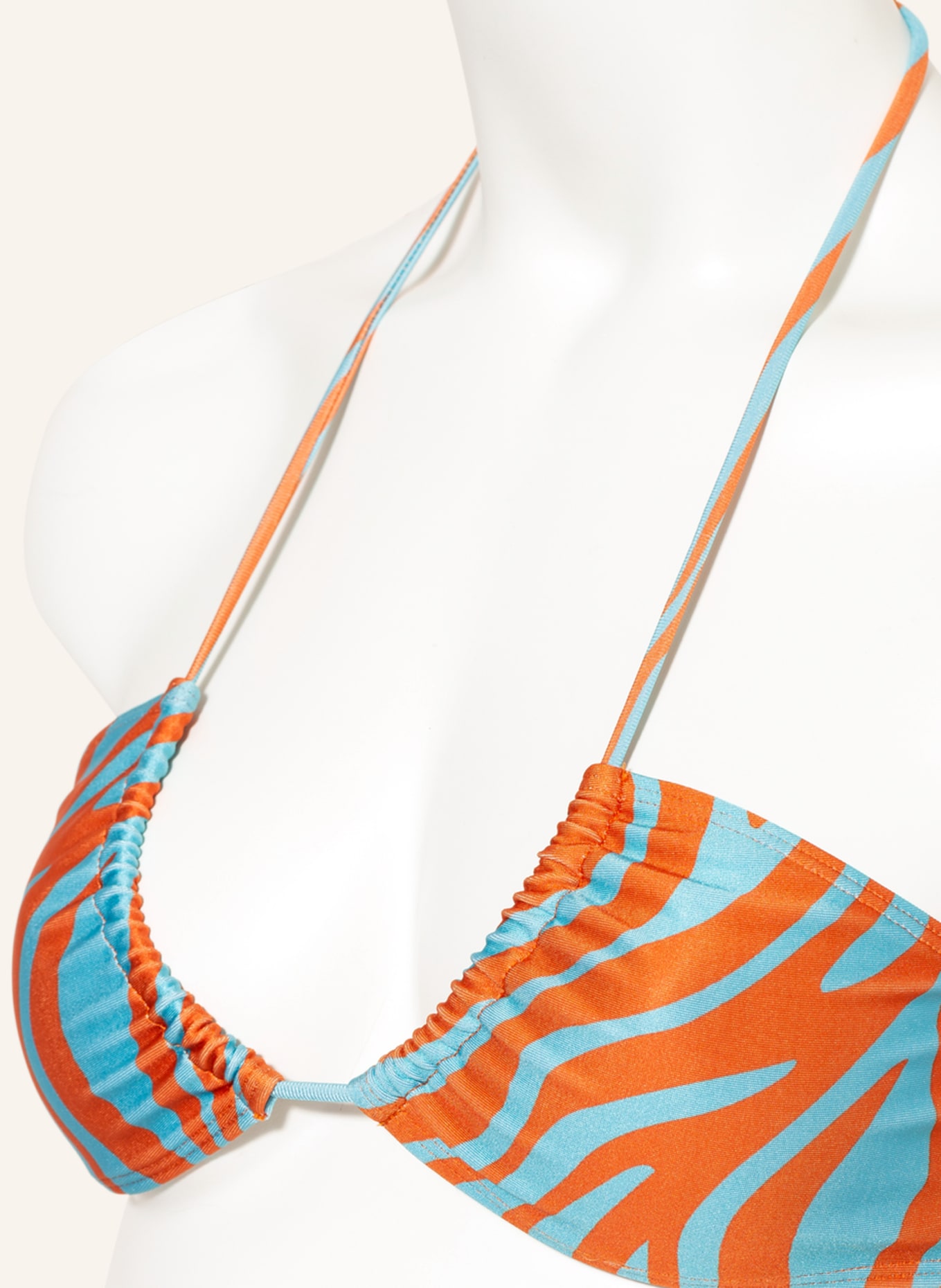 JANTHEE Triangel-Bikini-Top KELLY: ORANGE / TÜRKIS