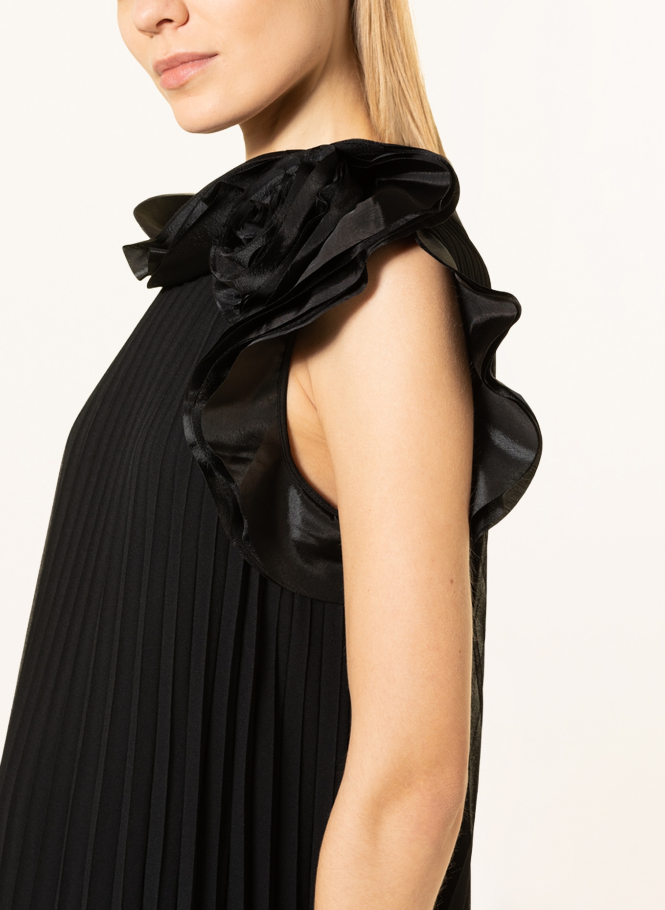 Joseph Ribkoff SIGNATURE Pleated dress, Color: BLACK (Image 4)