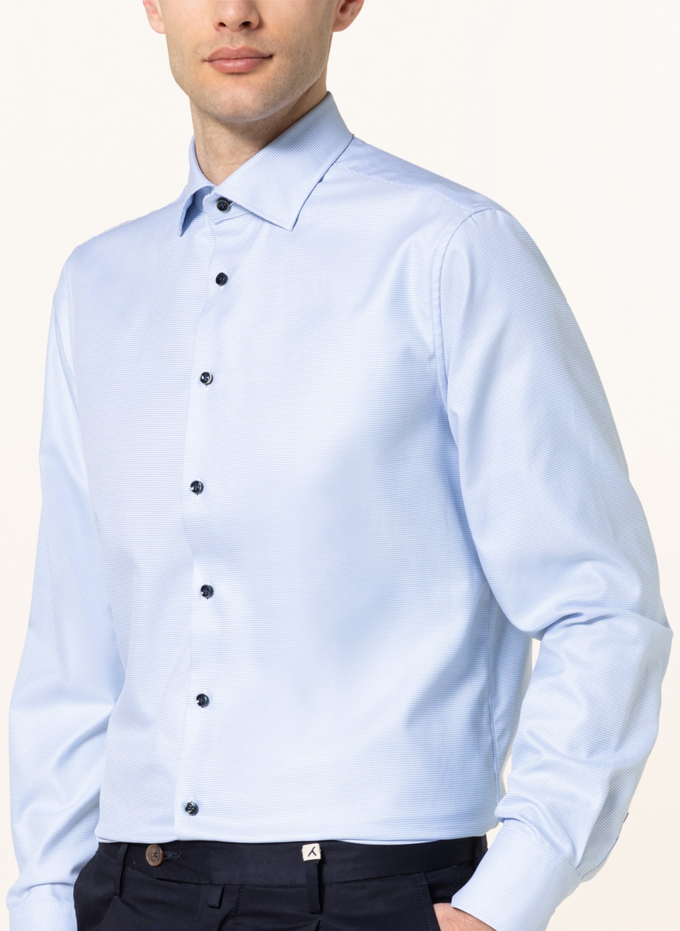 Stenströms Hemd Regular Fit, Farbe: WEISS/ HELLBLAU (Bild 4)