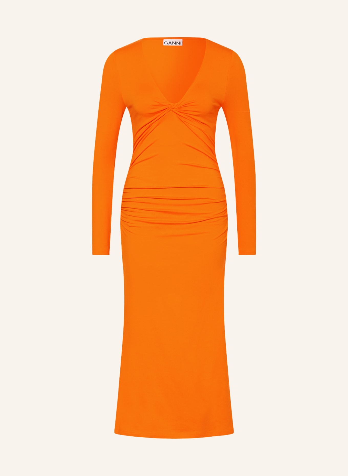 GANNI Jersey dress, Color: ORANGE (Image 1)