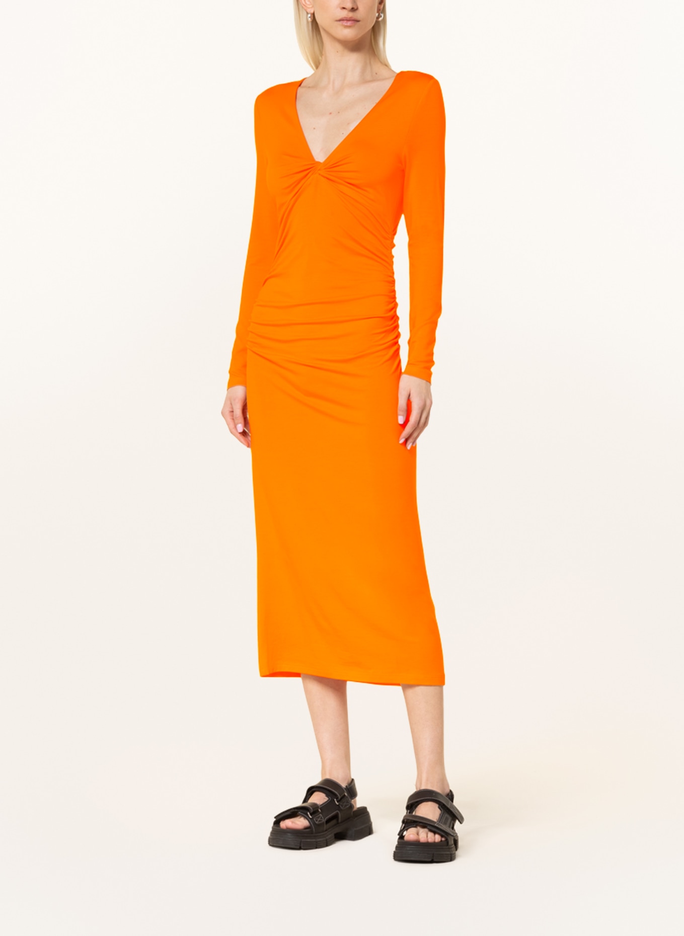 GANNI Jersey dress, Color: ORANGE (Image 2)