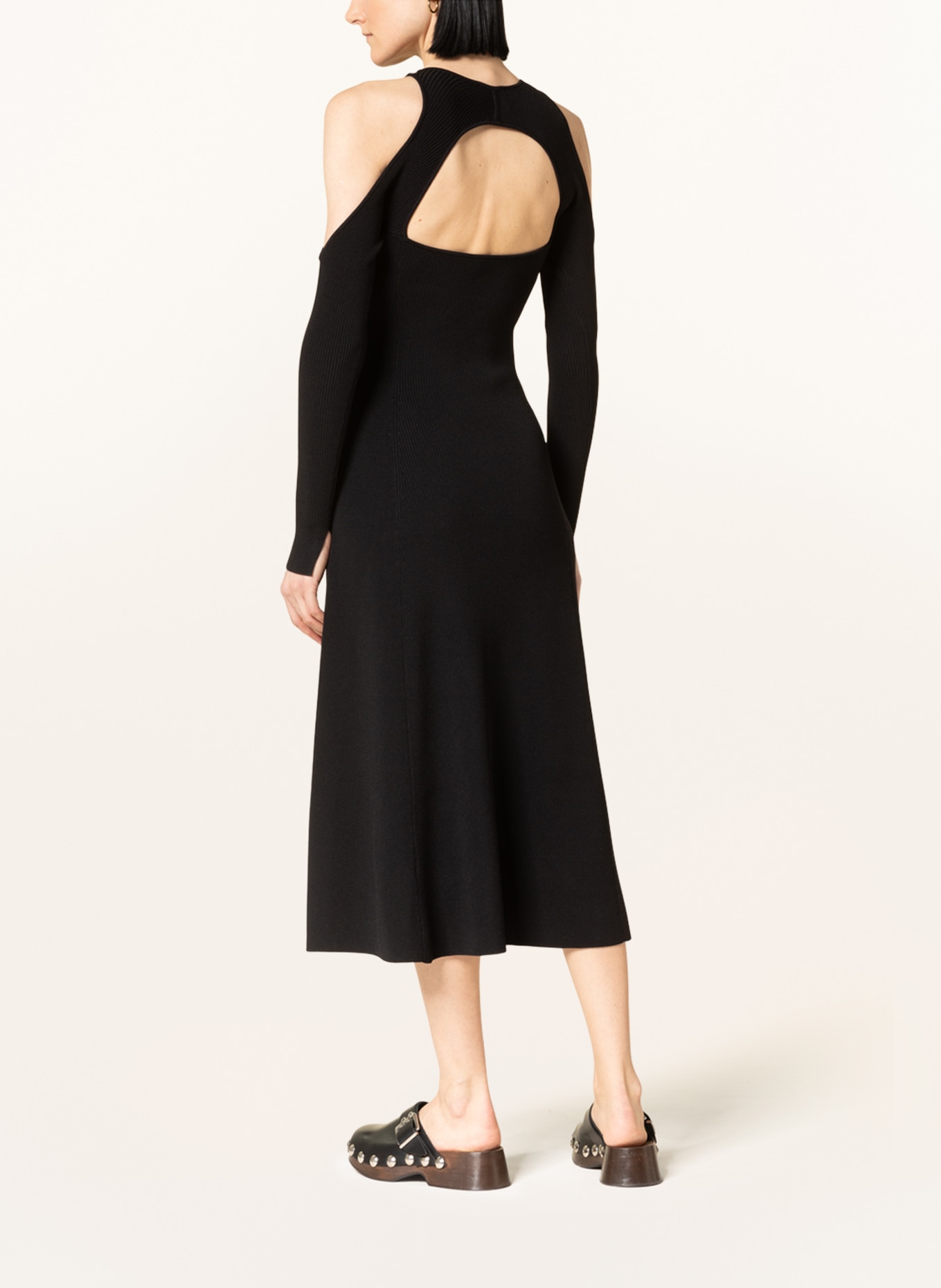 GANNI Knit dress with cut-outs, Color: BLACK (Image 3)