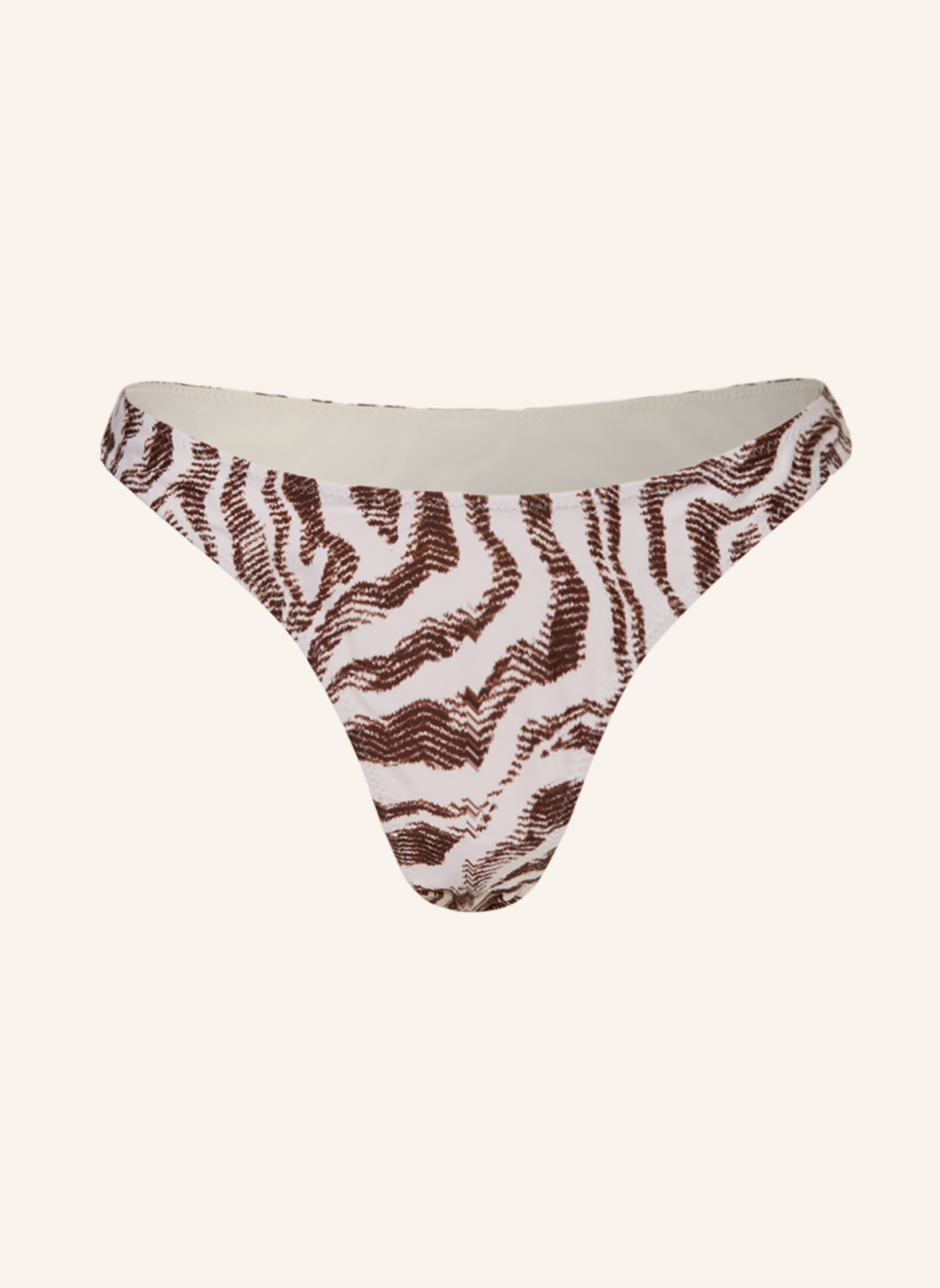 GANNI Brazilian bikini bottoms, Color: CREAM/ BROWN (Image 1)