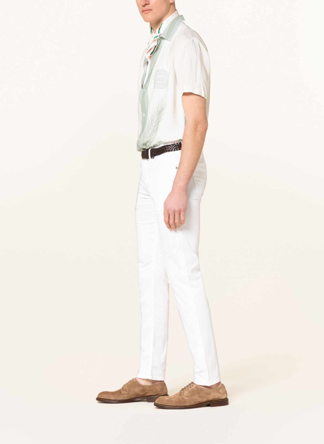 BALDESSARINI Kalhoty Regular Fit: BÍLÁ