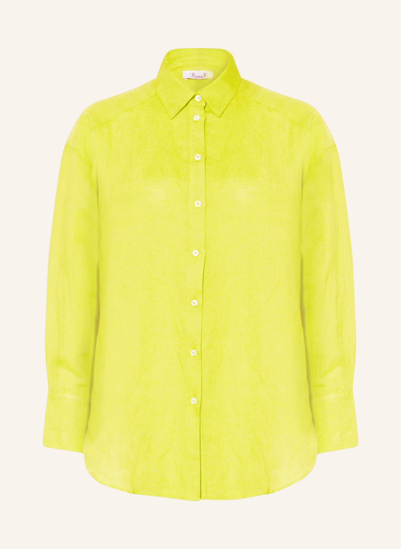 Princess GOES HOLLYWOOD Shirt blouse with linen, Color: NEON GREEN (Image 1)