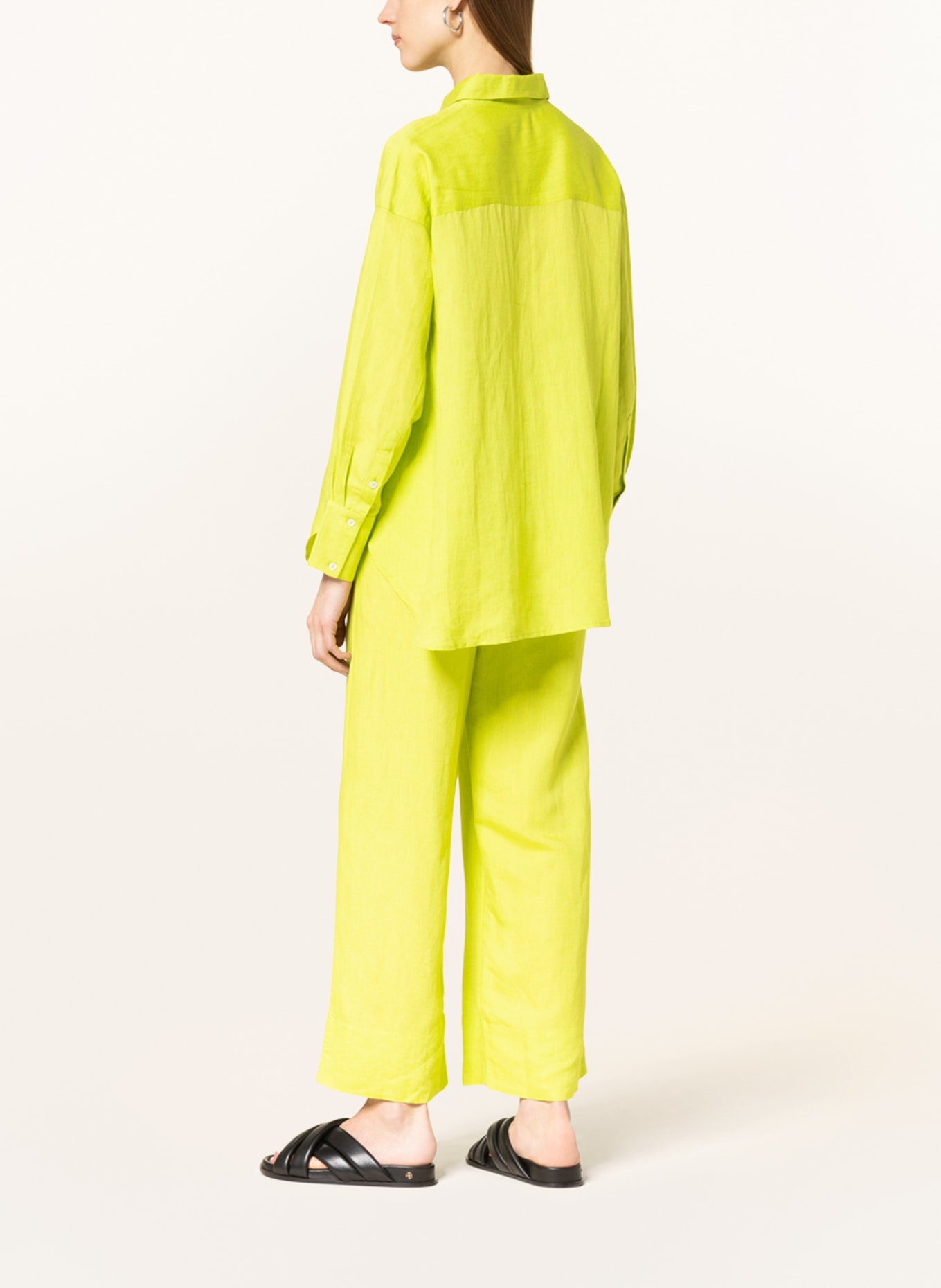 Princess GOES HOLLYWOOD Shirt blouse with linen, Color: NEON GREEN (Image 3)
