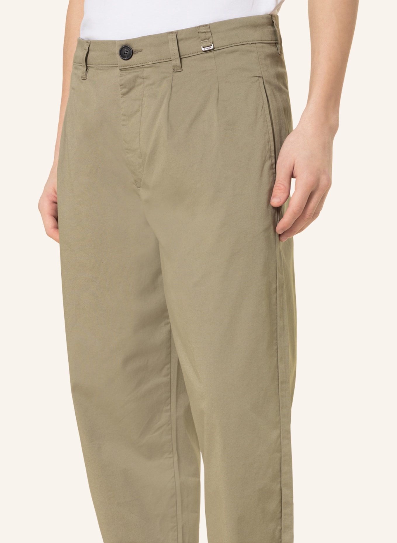 GABBA Chinos FIRENZE relaxed tapered fit, Color: KHAKI (Image 5)