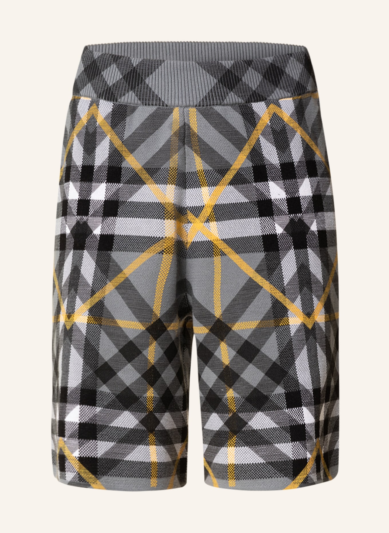 BURBERRY Knit shorts TILTON, Color: GRAY/ BLACK/ YELLOW (Image 1)
