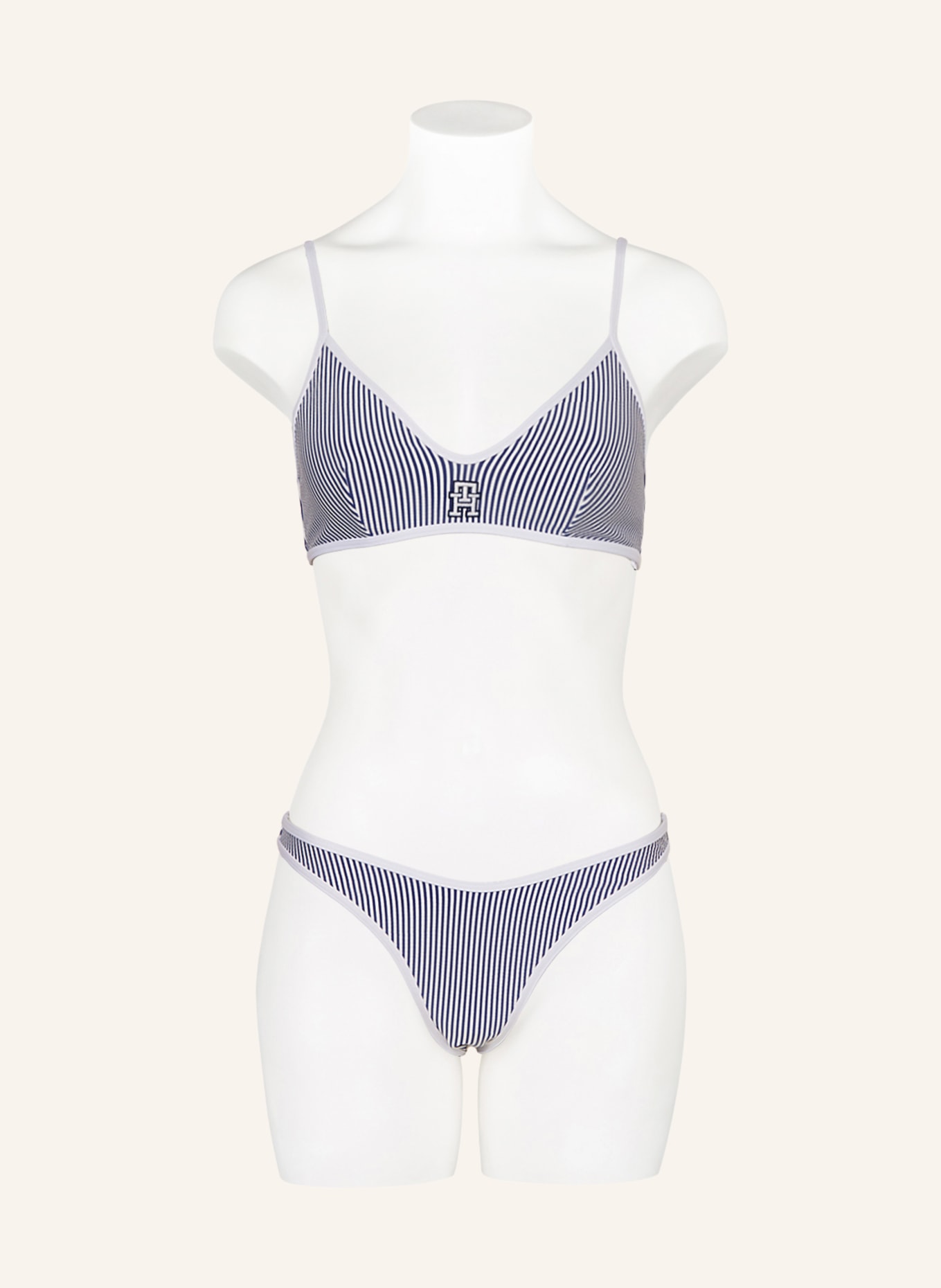 TOMMY HILFIGER Brazilian bikini bottoms, Color: WHITE/ BLUE (Image 2)