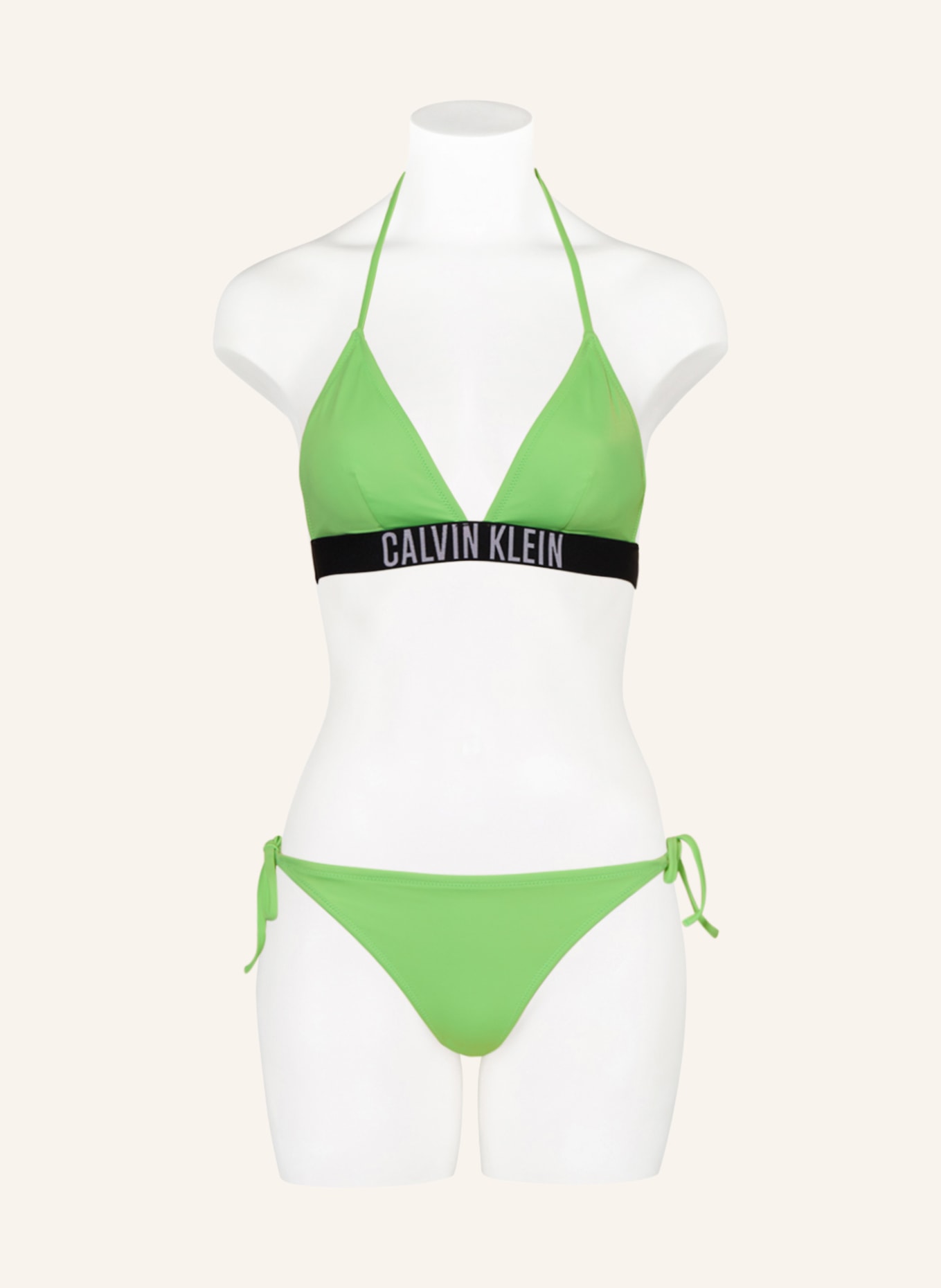Calvin Klein Trojúhelníkový horní díl bikin INTENSE POWER, Barva: SVĚTLE ZELENÁ (Obrázek 2)