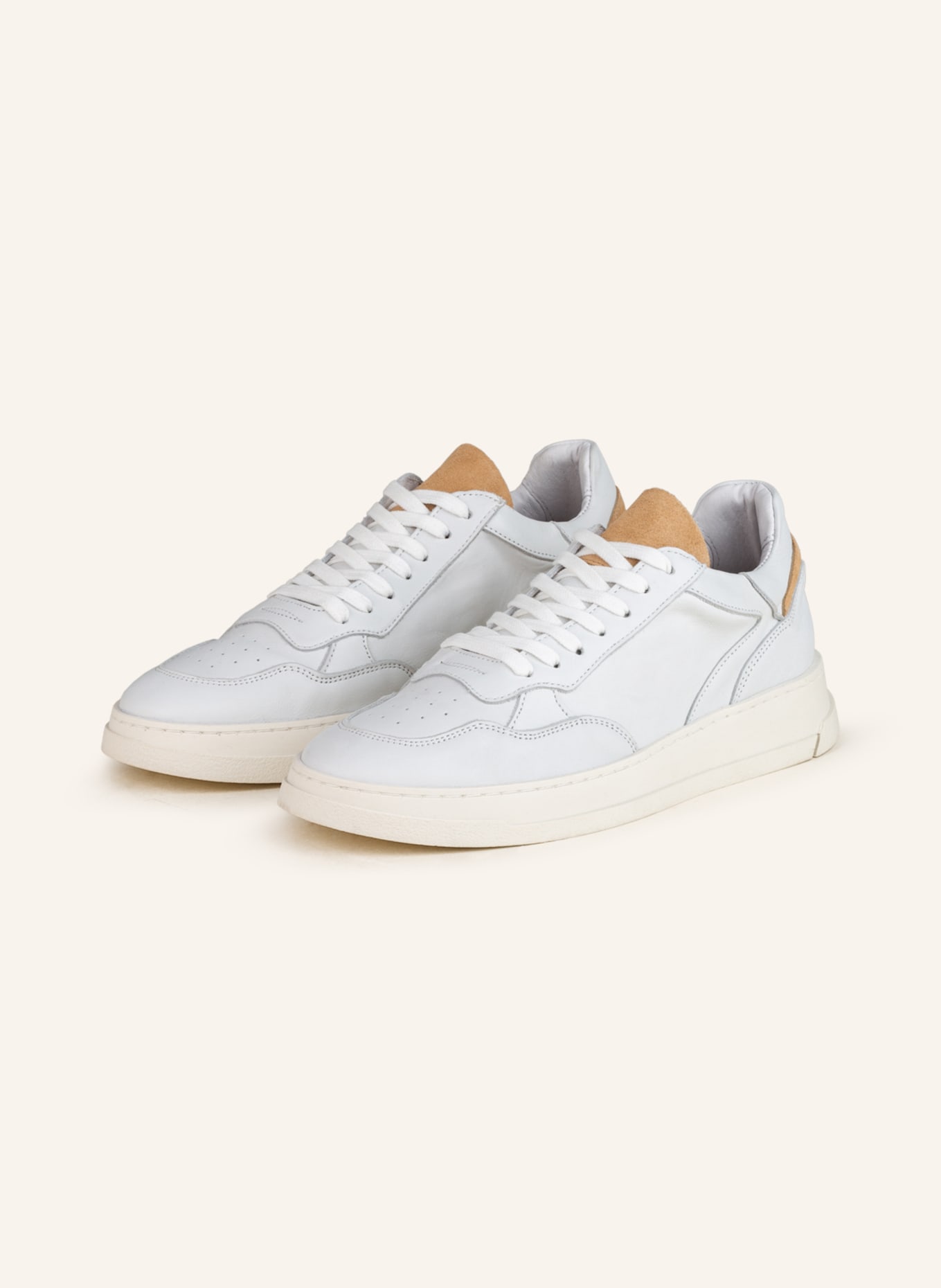 PAUL Sneakers, Color: WHITE/ COGNAC (Image 1)