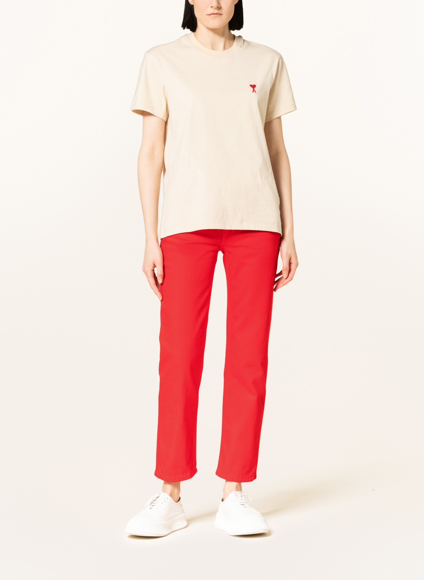 AMI PARIS Straight Jeans, Farbe: 681 SCARLET RED (Bild 2)