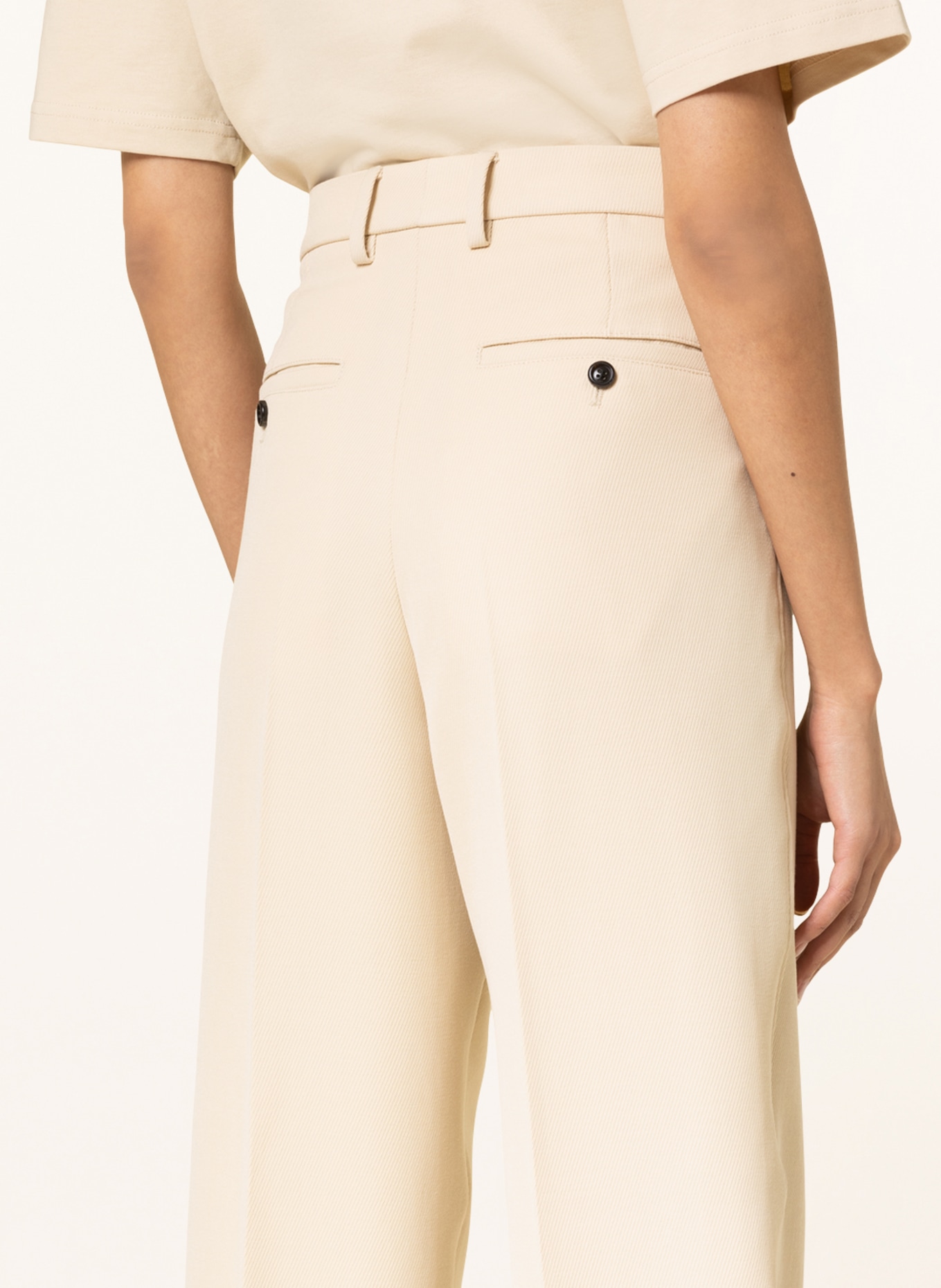 AMI PARIS Spodnie marlena, Kolor: KREMOWY (Obrazek 5)