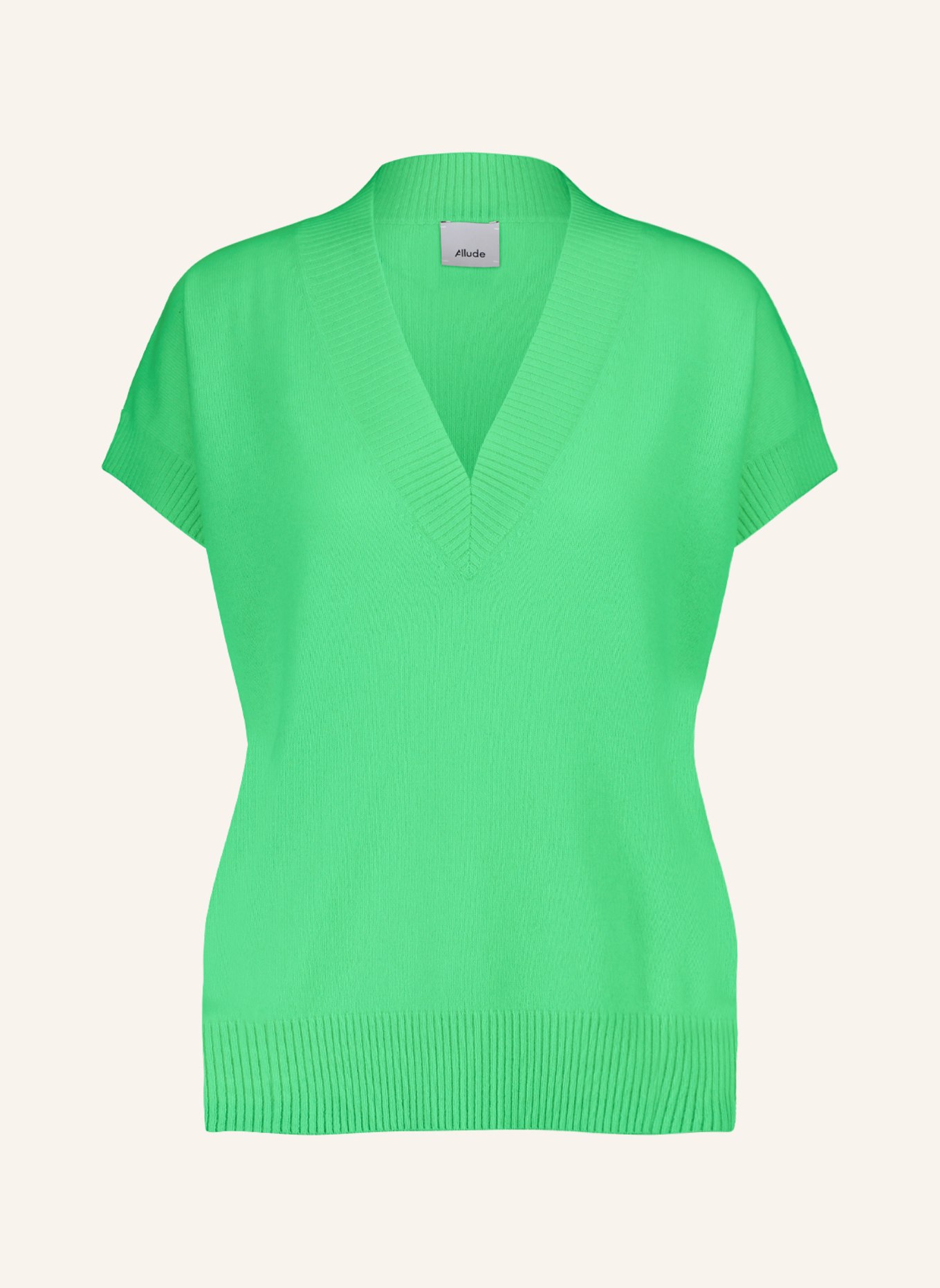 ALLUDE Sweater vest with cashmere, Color: GREEN (Image 1)