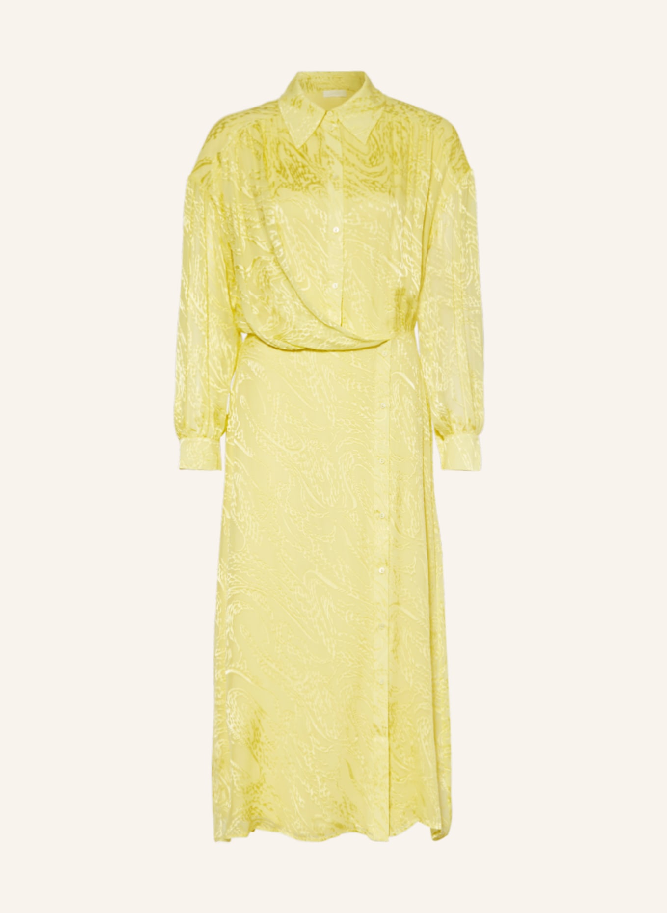 Lala Berlin Shirt dress DIJAN with silk, Color: YELLOW (Image 1)