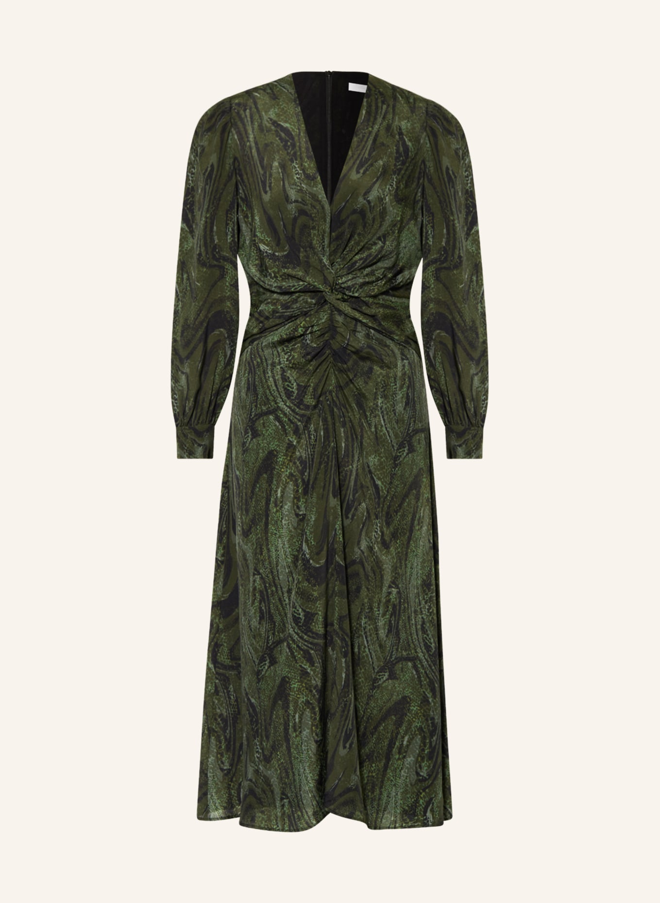 Lala Berlin Dress DOLLYNE with silk, Color: BLACK/ GREEN/ DARK GREEN (Image 1)