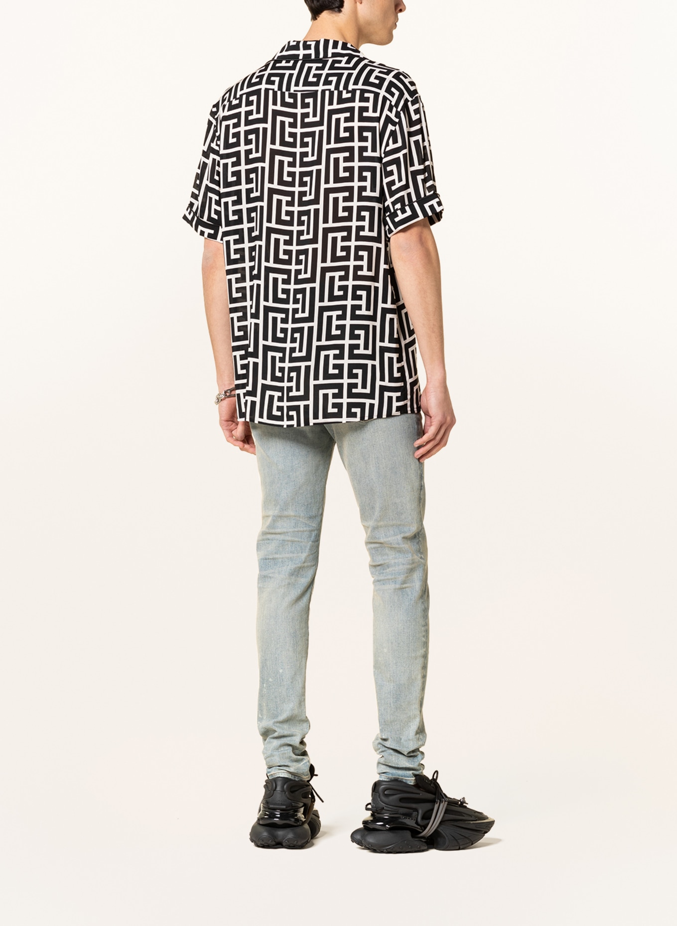 BALMAIN Resort shirt comfort fit, Color: BLACK/ WHITE (Image 3)