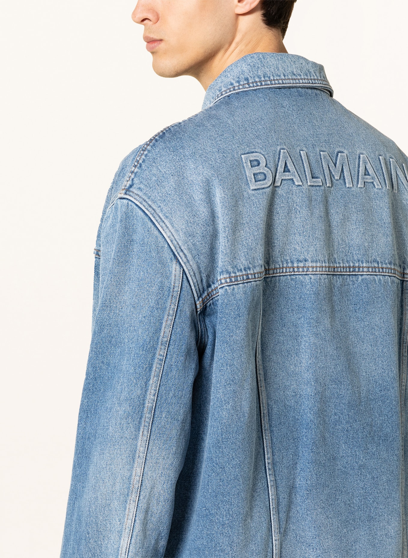 BALMAIN Denim jacket, Color: BLUE (Image 5)
