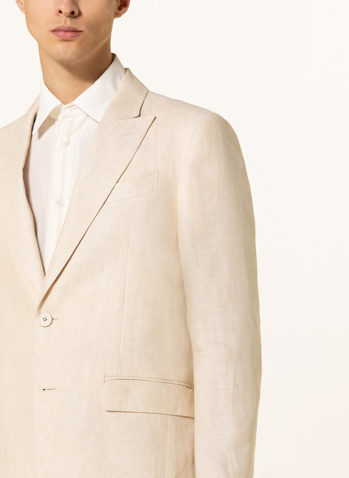 ETRO Suit jacket extra slim fit in linen, Color: ECRU (Image 5)