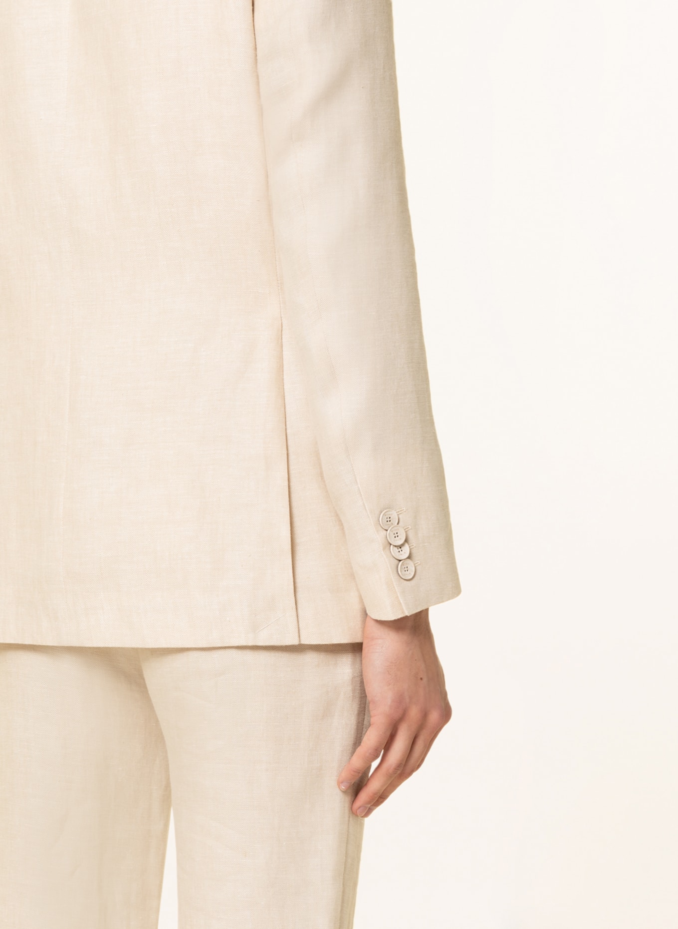 ETRO Suit jacket extra slim fit in linen, Color: ECRU (Image 6)