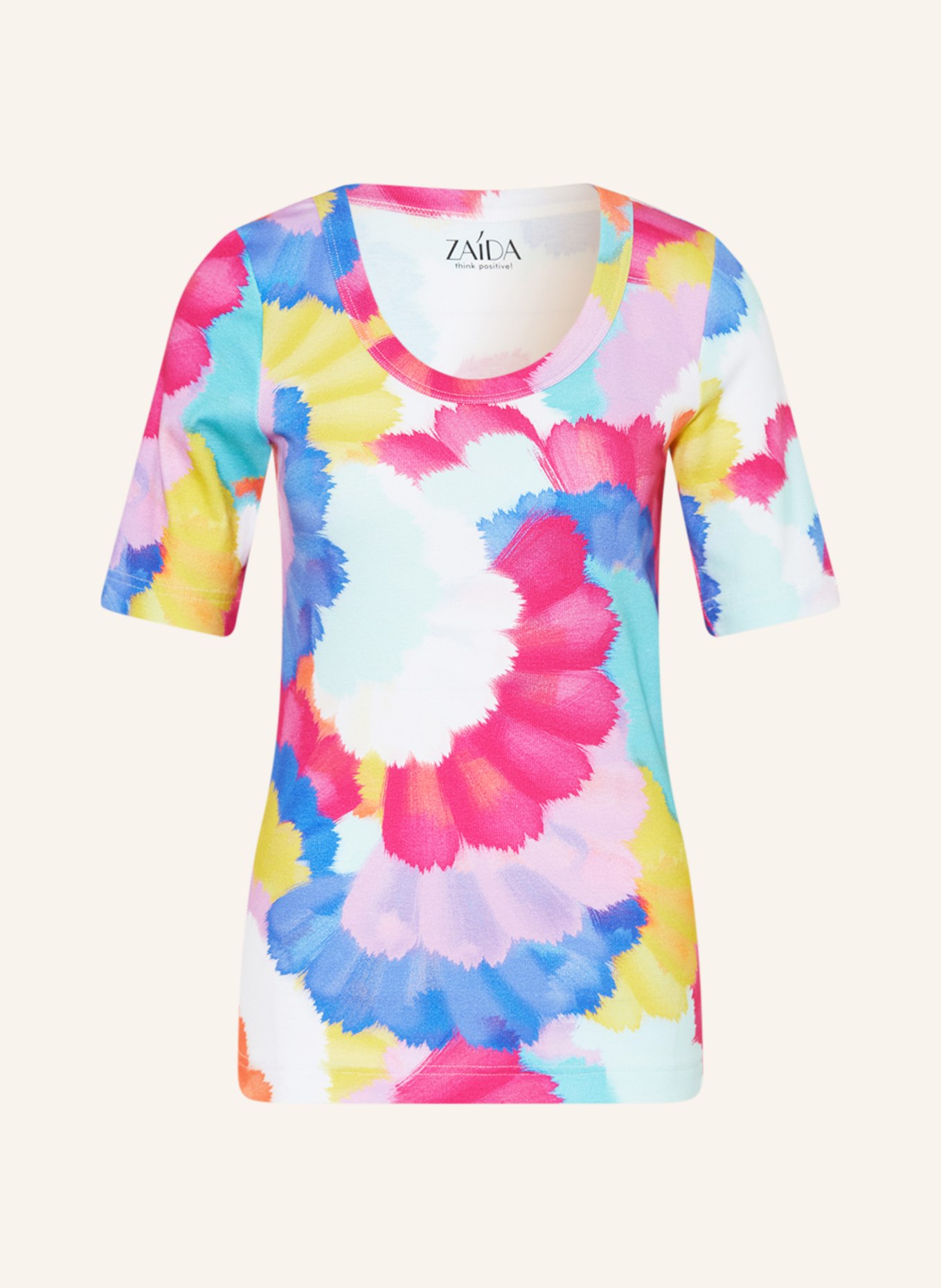 ZAÍDA T-shirt, Color: WHITE/ PINK/ BLUE (Image 1)