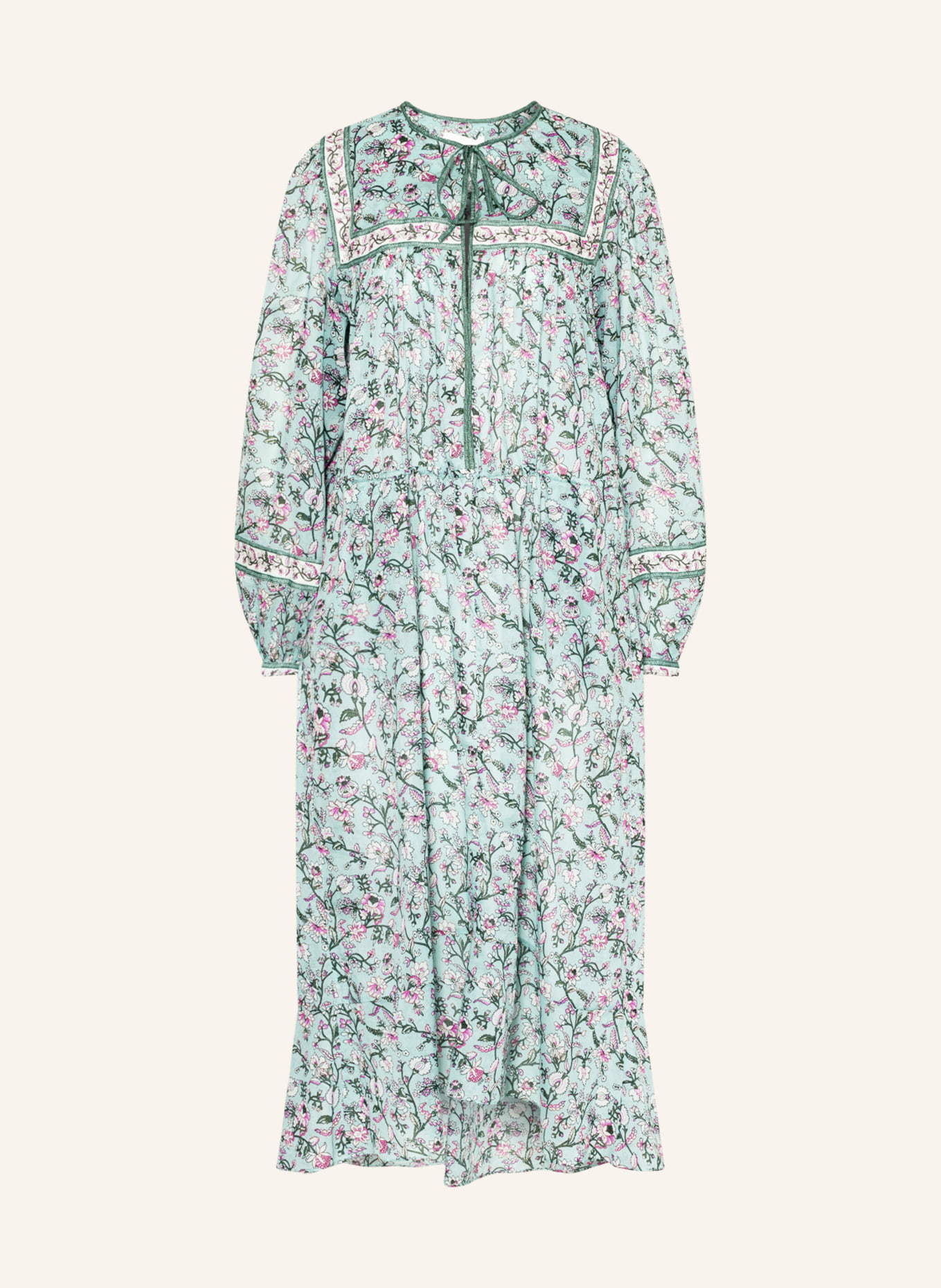 MARANT ÉTOILE Dress GREILA, Color: MINT/ WHITE/ PINK (Image 1)