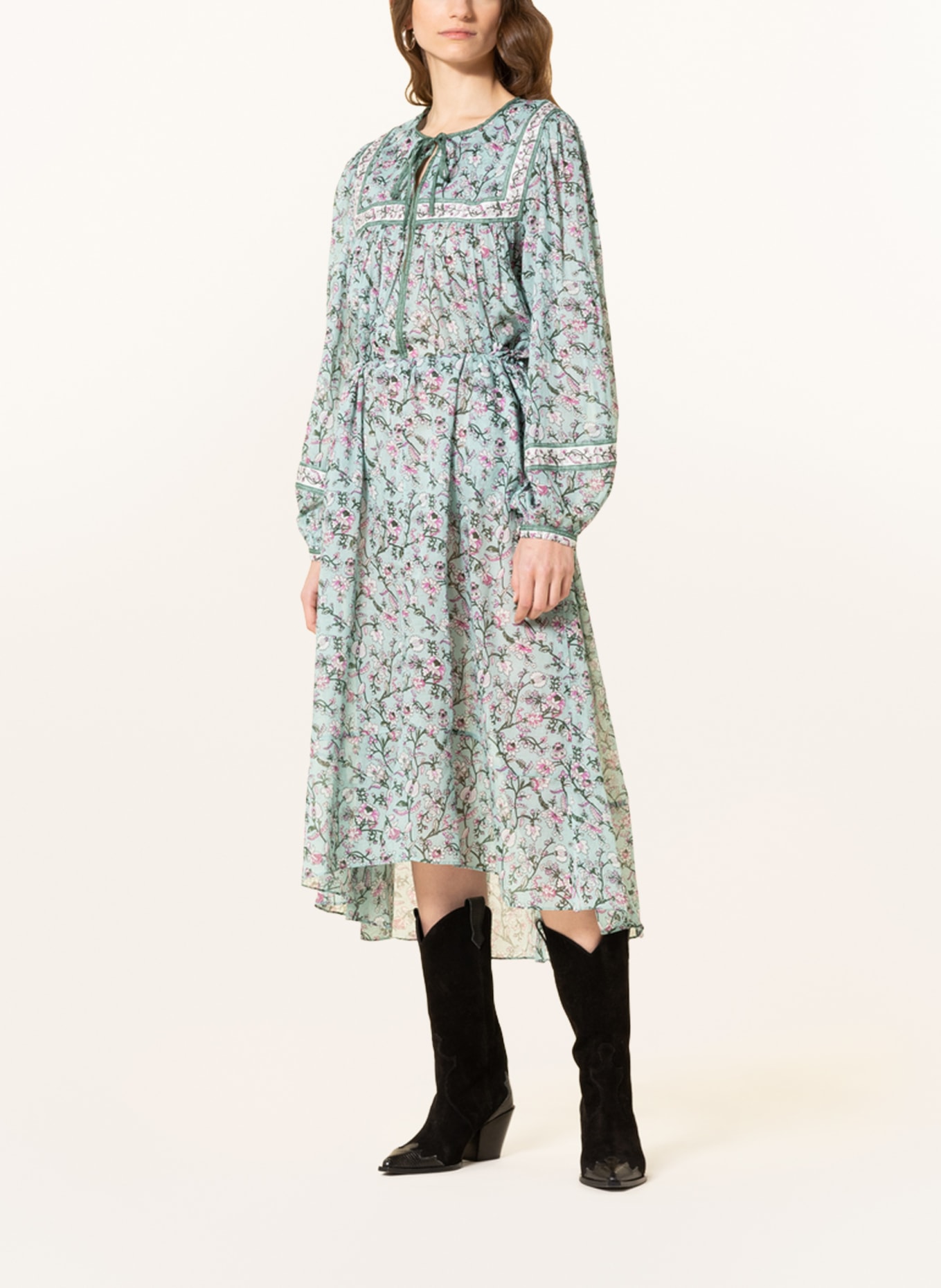 MARANT ÉTOILE Dress GREILA, Color: MINT/ WHITE/ PINK (Image 2)