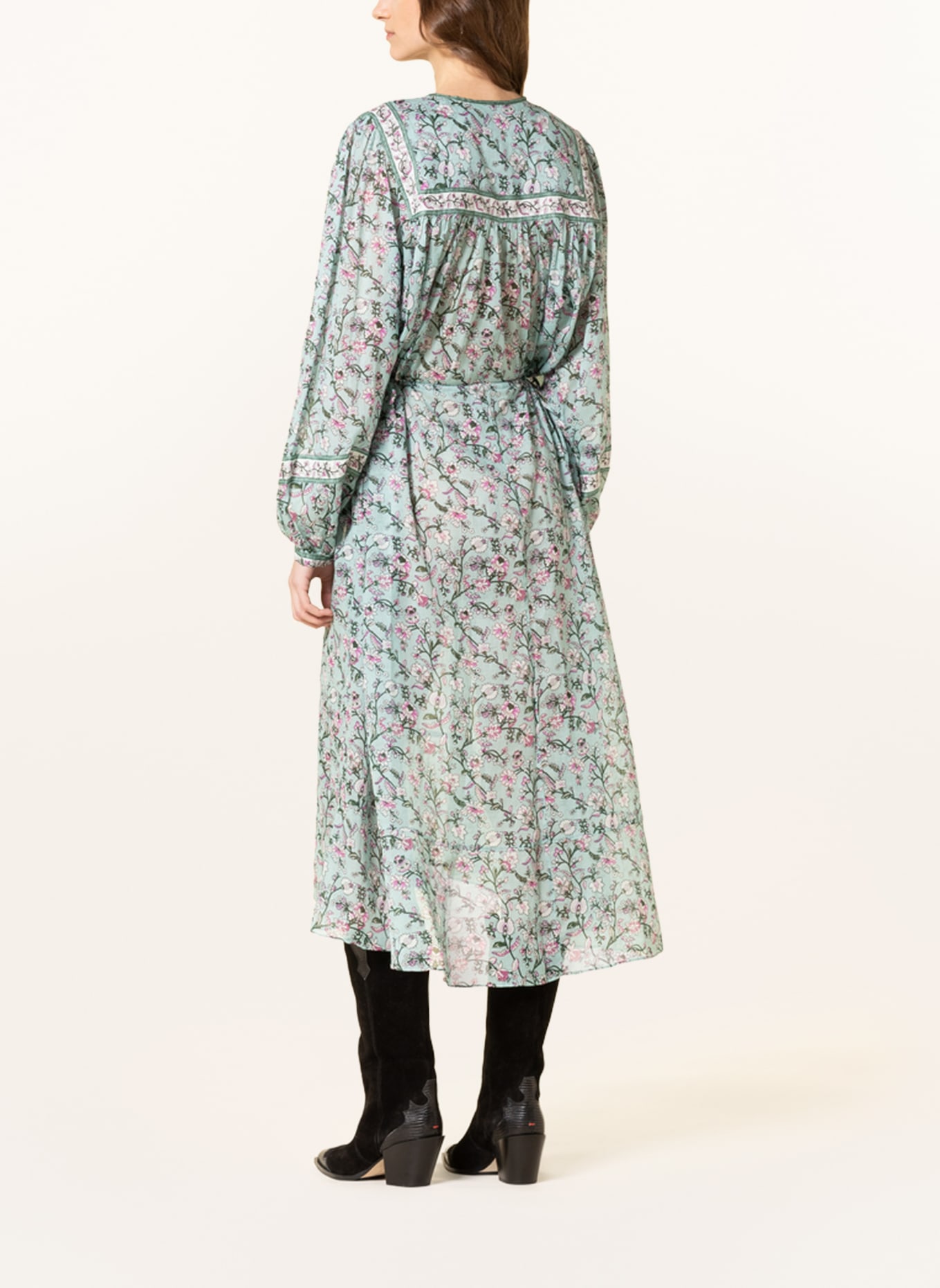 MARANT ÉTOILE Dress GREILA, Color: MINT/ WHITE/ PINK (Image 3)