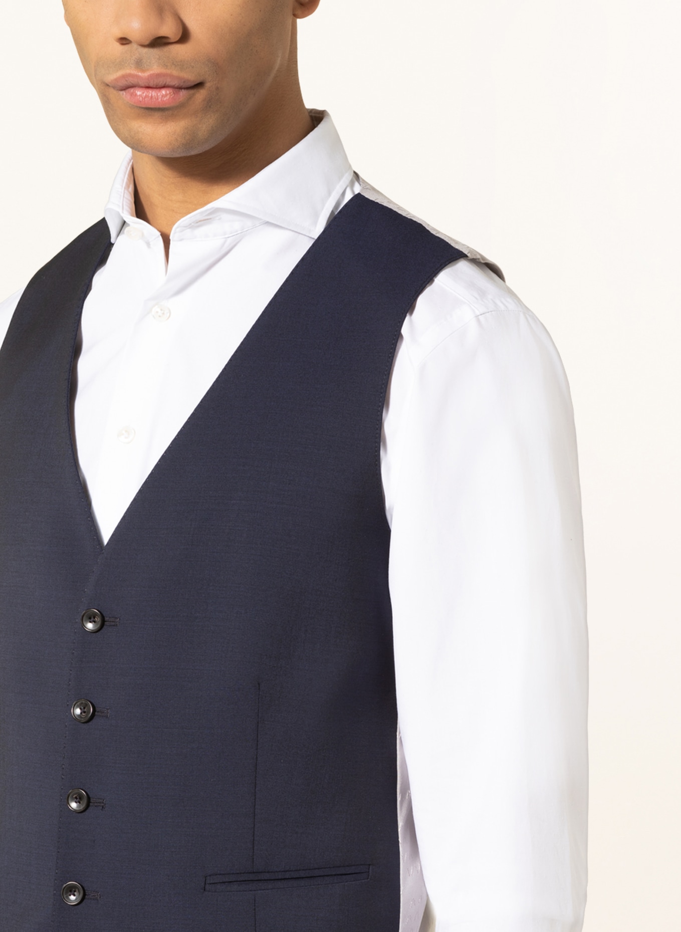 EDUARD DRESSLER Anzugweste Slim Fit, Farbe: BLAU (Bild 4)