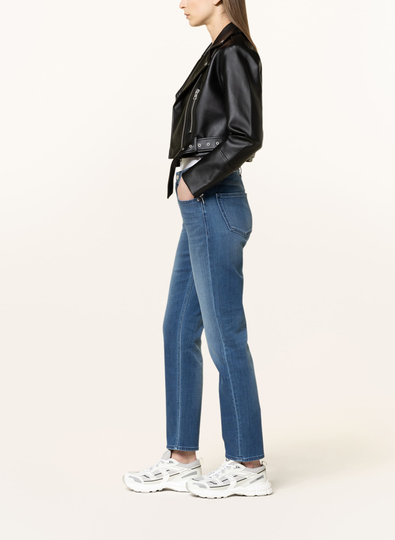 REPLAY Straight Jeans MAIJKE, Farbe: 009 MEDIUM BLUE (Bild 4)