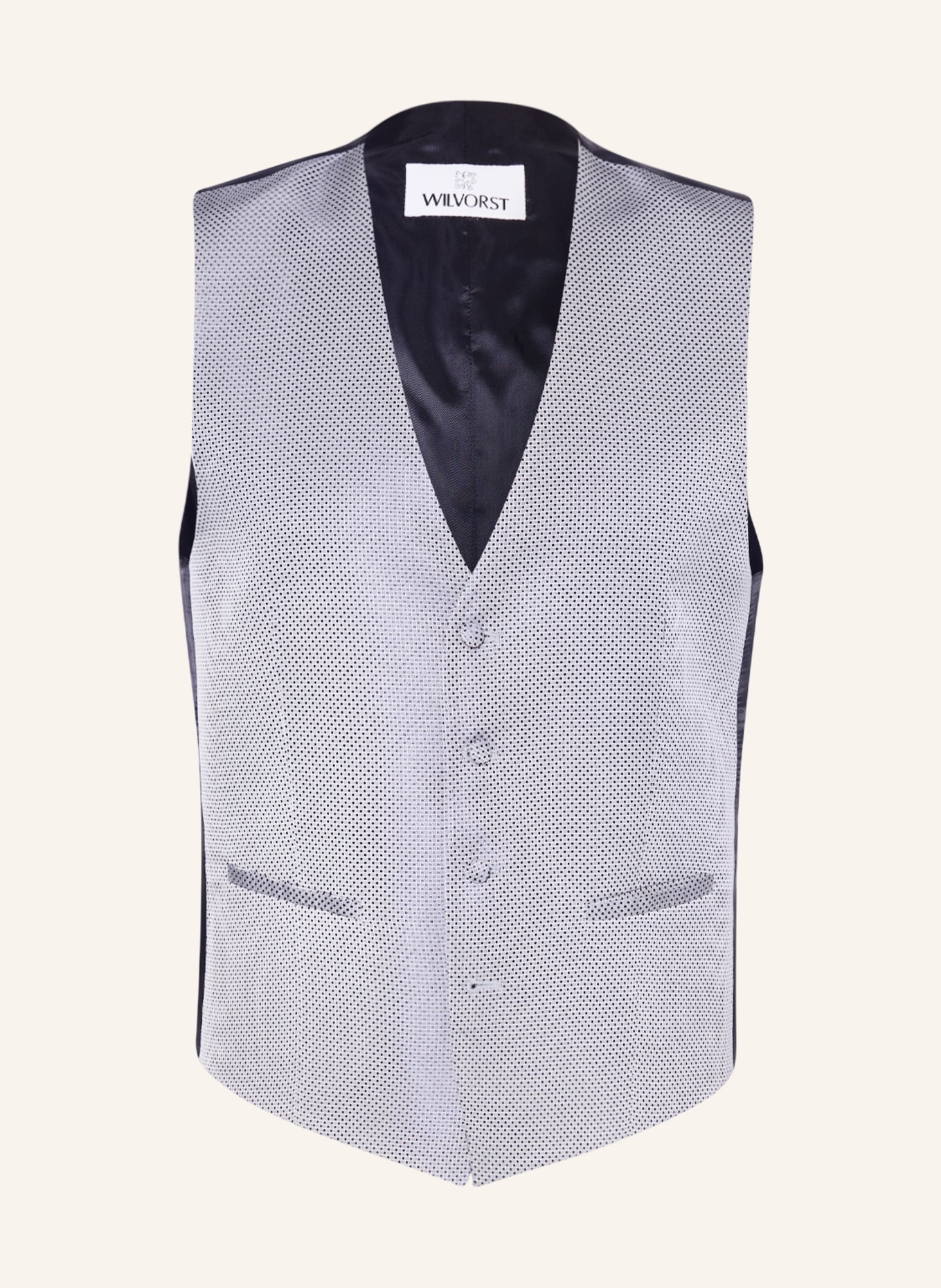 WILVORST Suit vest slim fit, Color: DARK BLUE/ GRAY (Image 1)