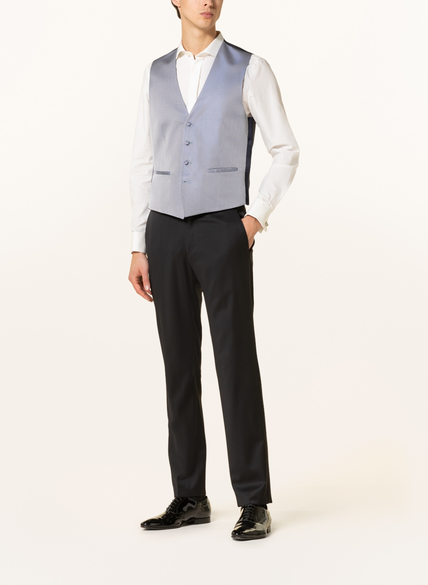 WILVORST Suit vest slim fit, Color: DARK BLUE/ GRAY (Image 2)