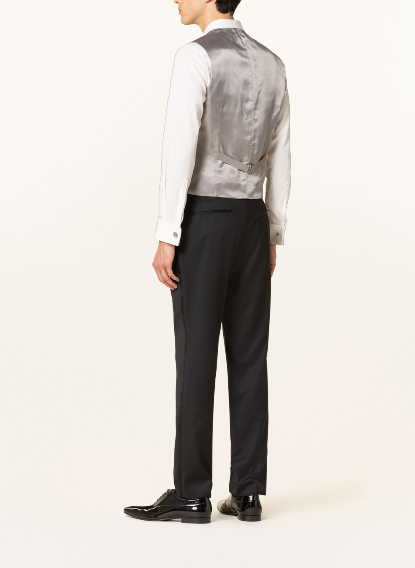 WILVORST Suit vest slim fit, Color: TAUPE/ LIGHT GRAY/ GRAY (Image 3)