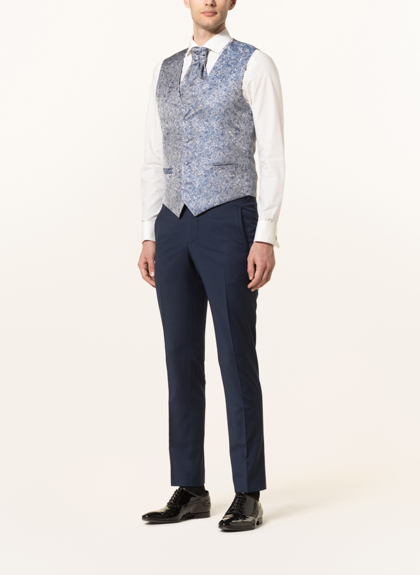 WILVORST Suit vest slim fit, Color: LIGHT BLUE/ DARK BLUE (Image 2)