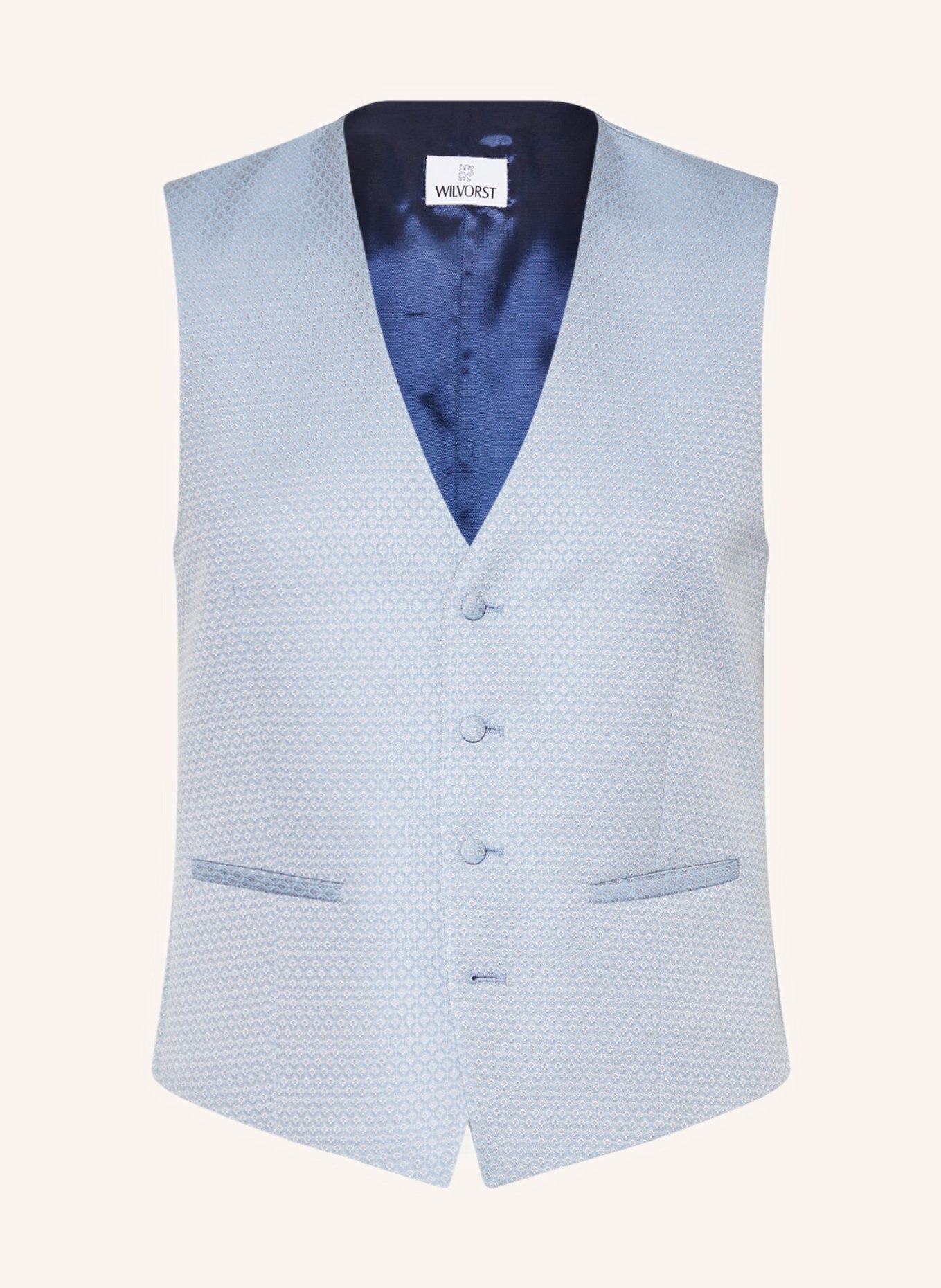 WILVORST Anzugweste Extra Slim Fit, Farbe: 030 hell Blau gem. (Bild 1)