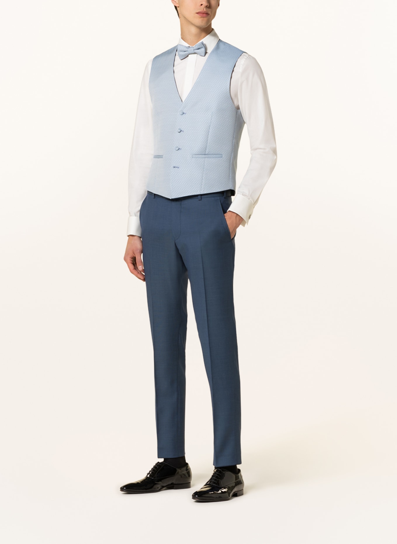 WILVORST Anzugweste Extra Slim Fit, Farbe: 030 hell Blau gem. (Bild 3)