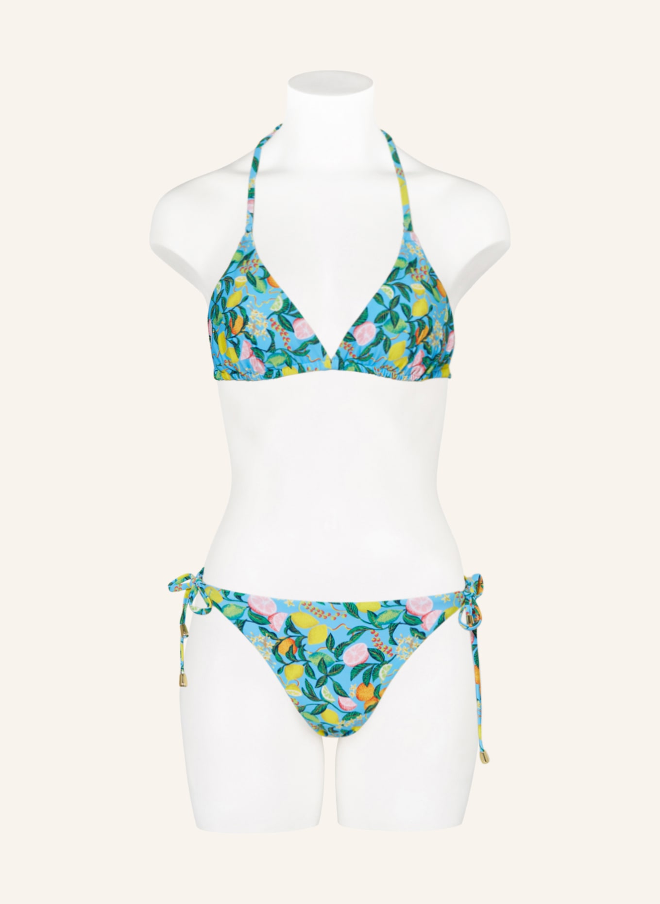 Hot Stuff Triangel-Bikini-Hose, Farbe: HELLBLAU/ GRÜN/ GELB (Bild 2)
