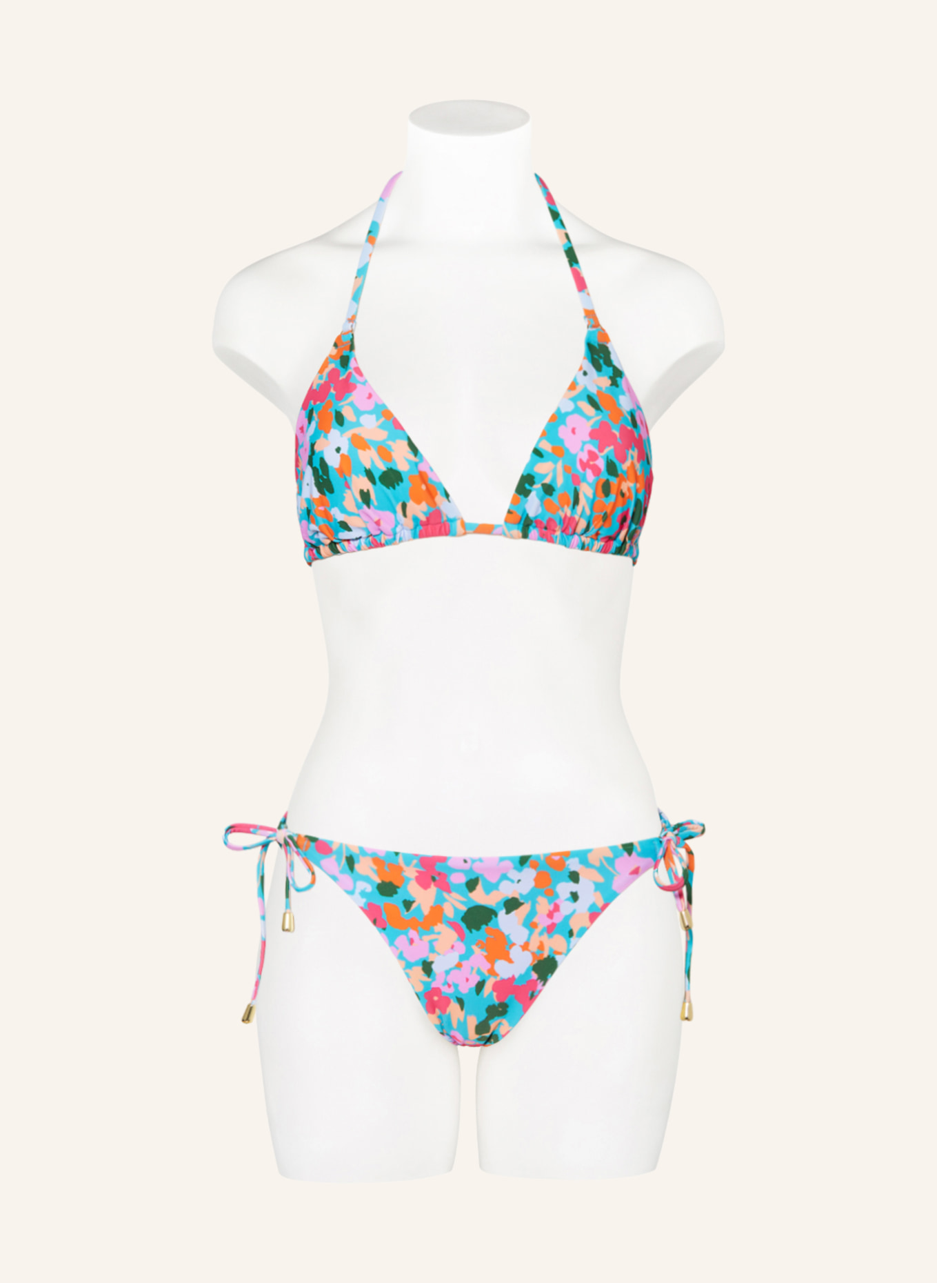 Hot Stuff Triangle bikini bottoms, Color: TURQUOISE/ PINK/ ORANGE (Image 2)