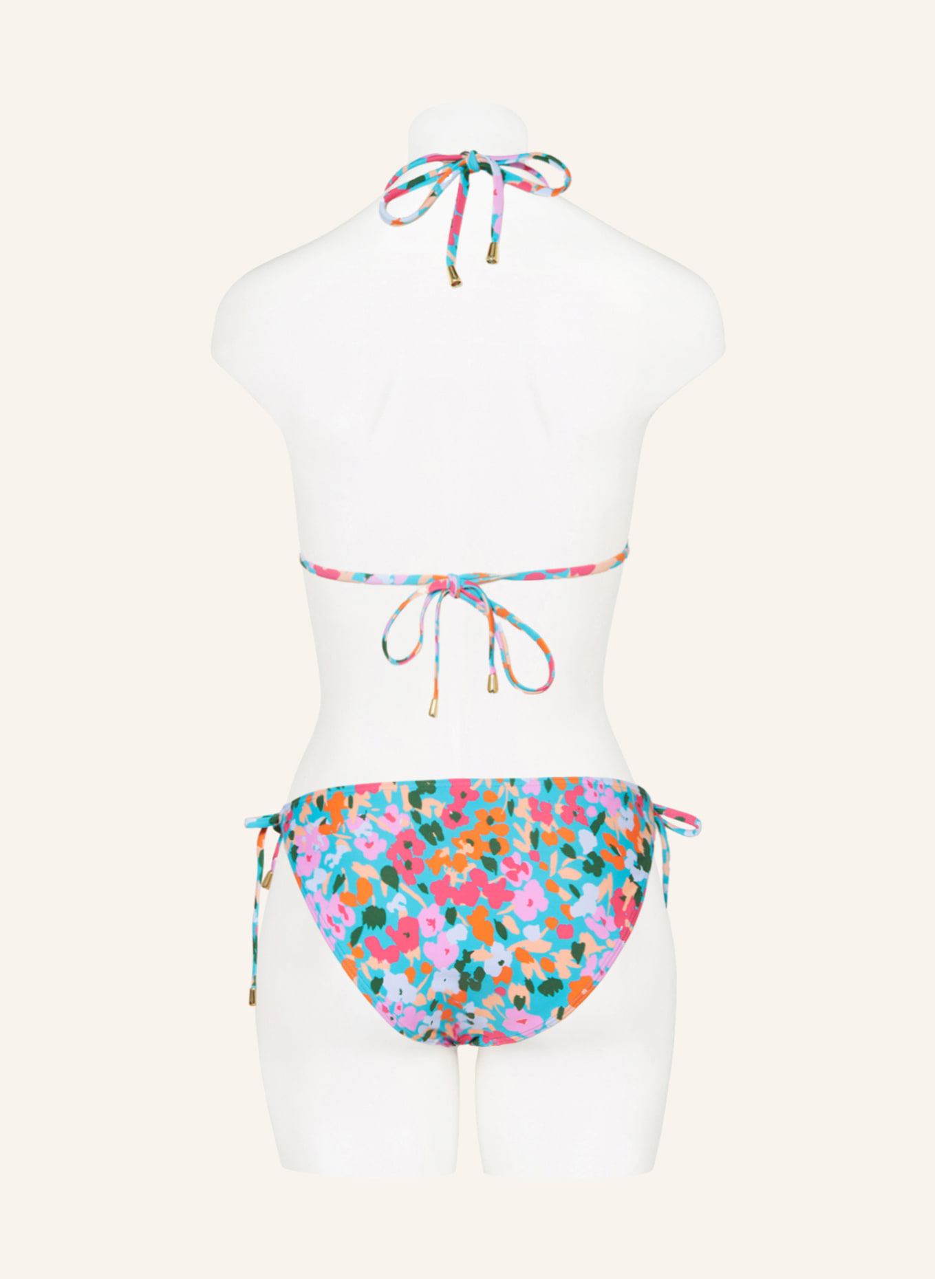 Hot Stuff Triangle bikini bottoms, Color: TURQUOISE/ PINK/ ORANGE (Image 3)