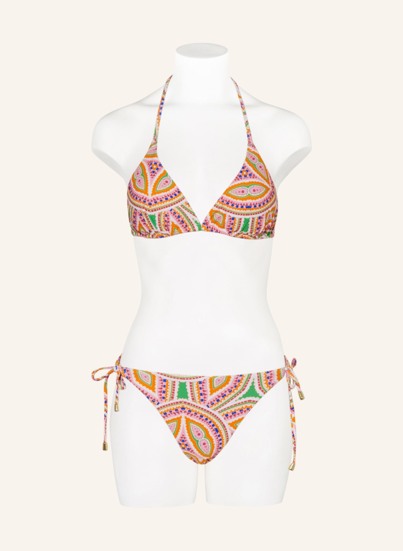 Hot Stuff Triangel-Bikini-Hose, Farbe: ORANGE/ ROSA/ HELLGRÜN (Bild 2)