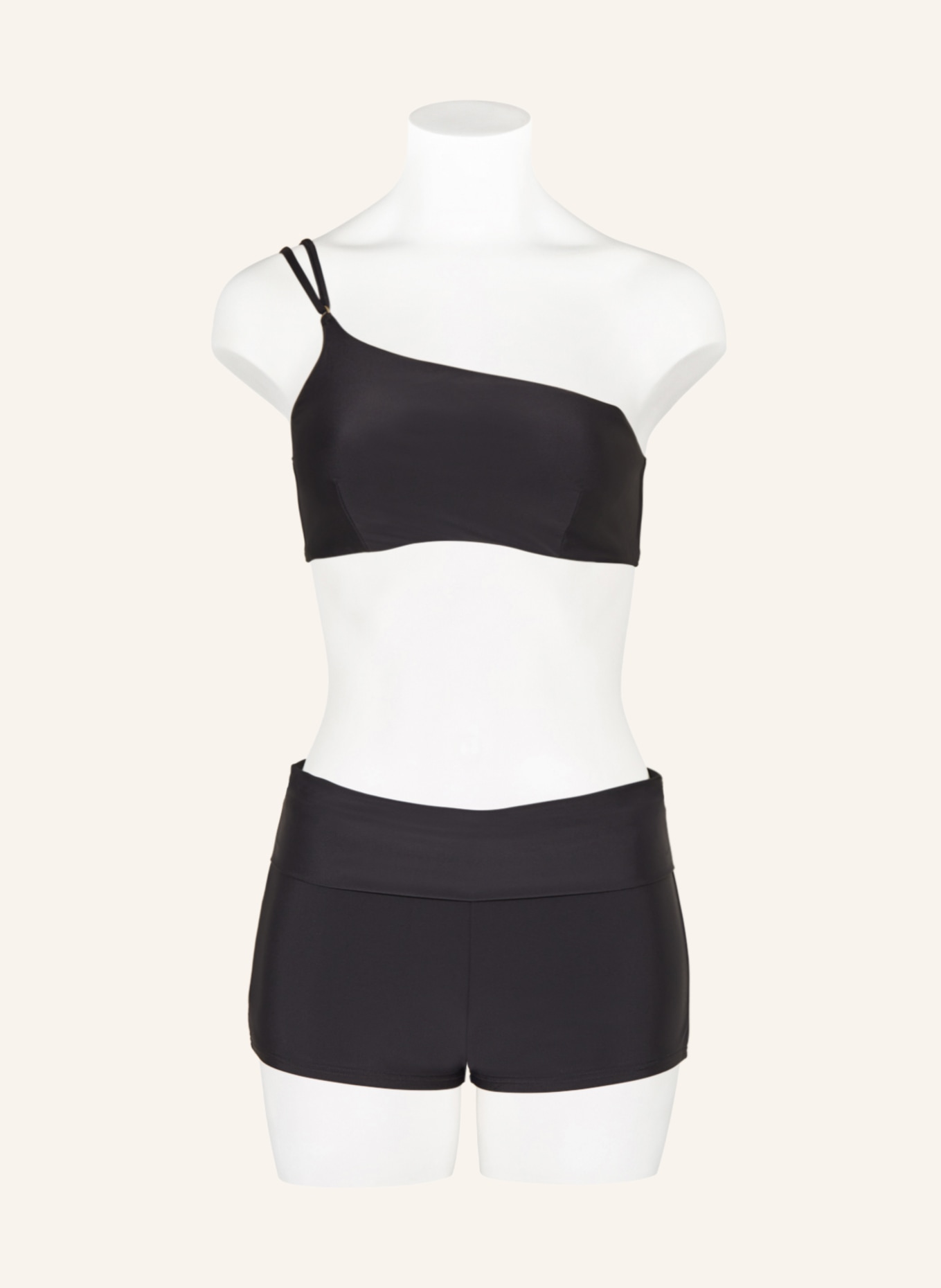 Hot Stuff One-shoulder bikini top, Color: BLACK (Image 2)