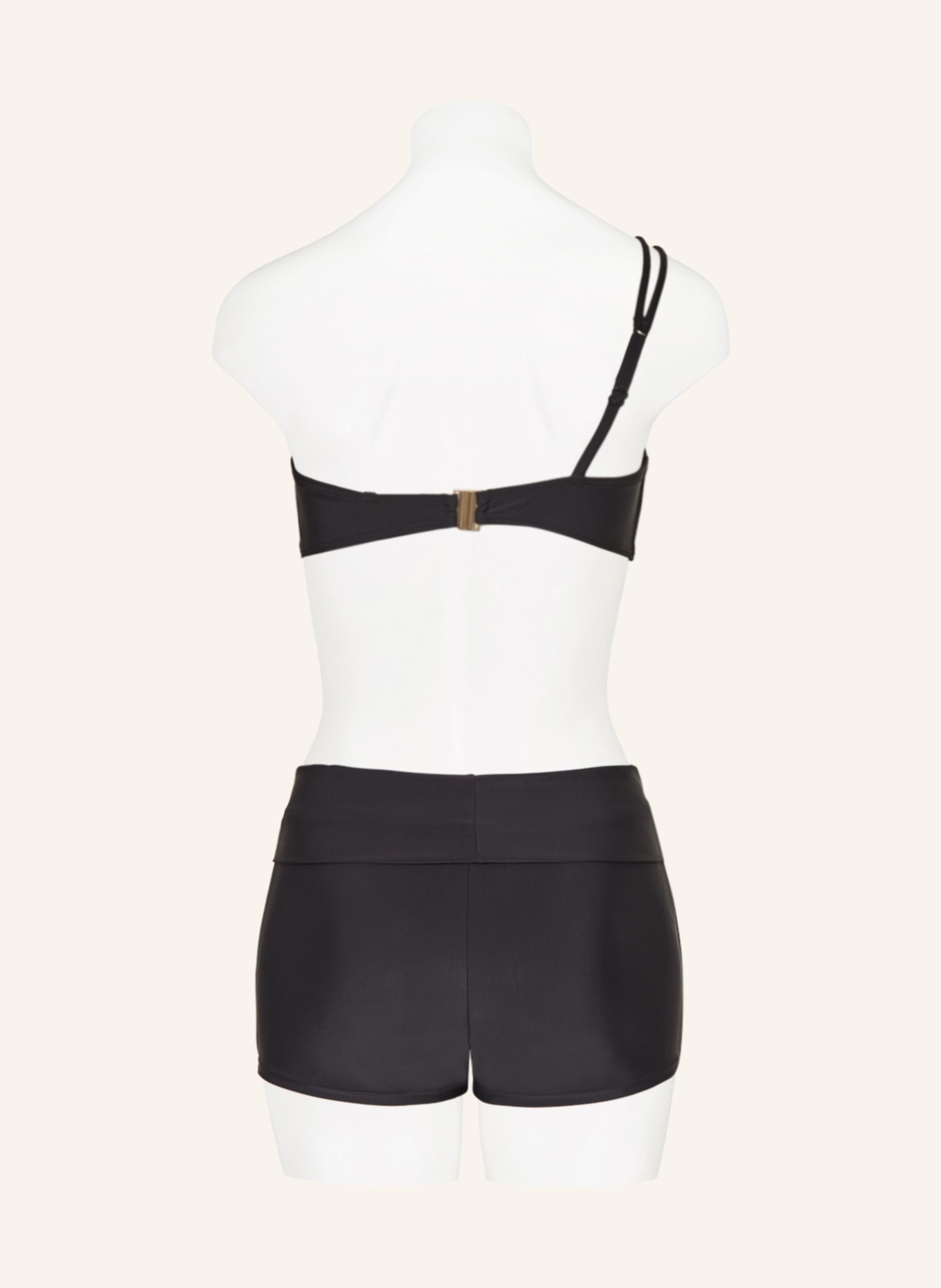 Hot Stuff One-shoulder bikini top, Color: BLACK (Image 3)
