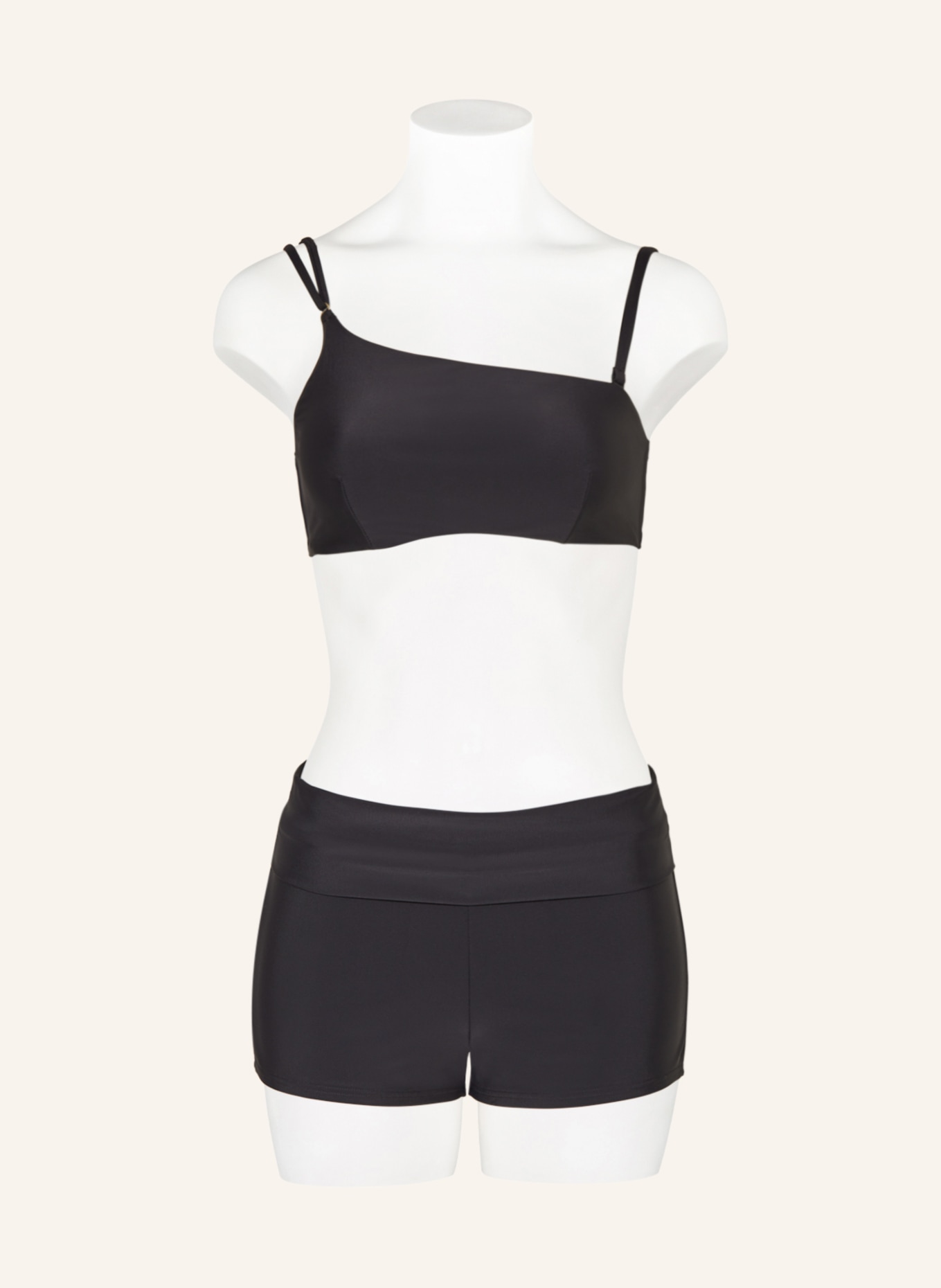 Hot Stuff One-shoulder bikini top, Color: BLACK (Image 4)