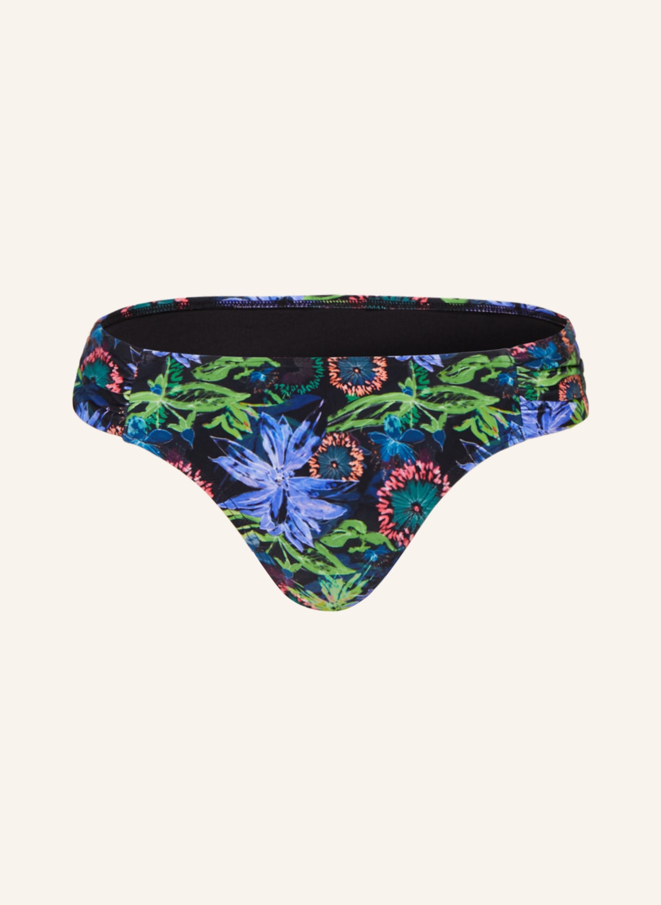 Hot Stuff Panty bikini bottoms, Color: BLACK/ GREEN/ PURPLE (Image 1)