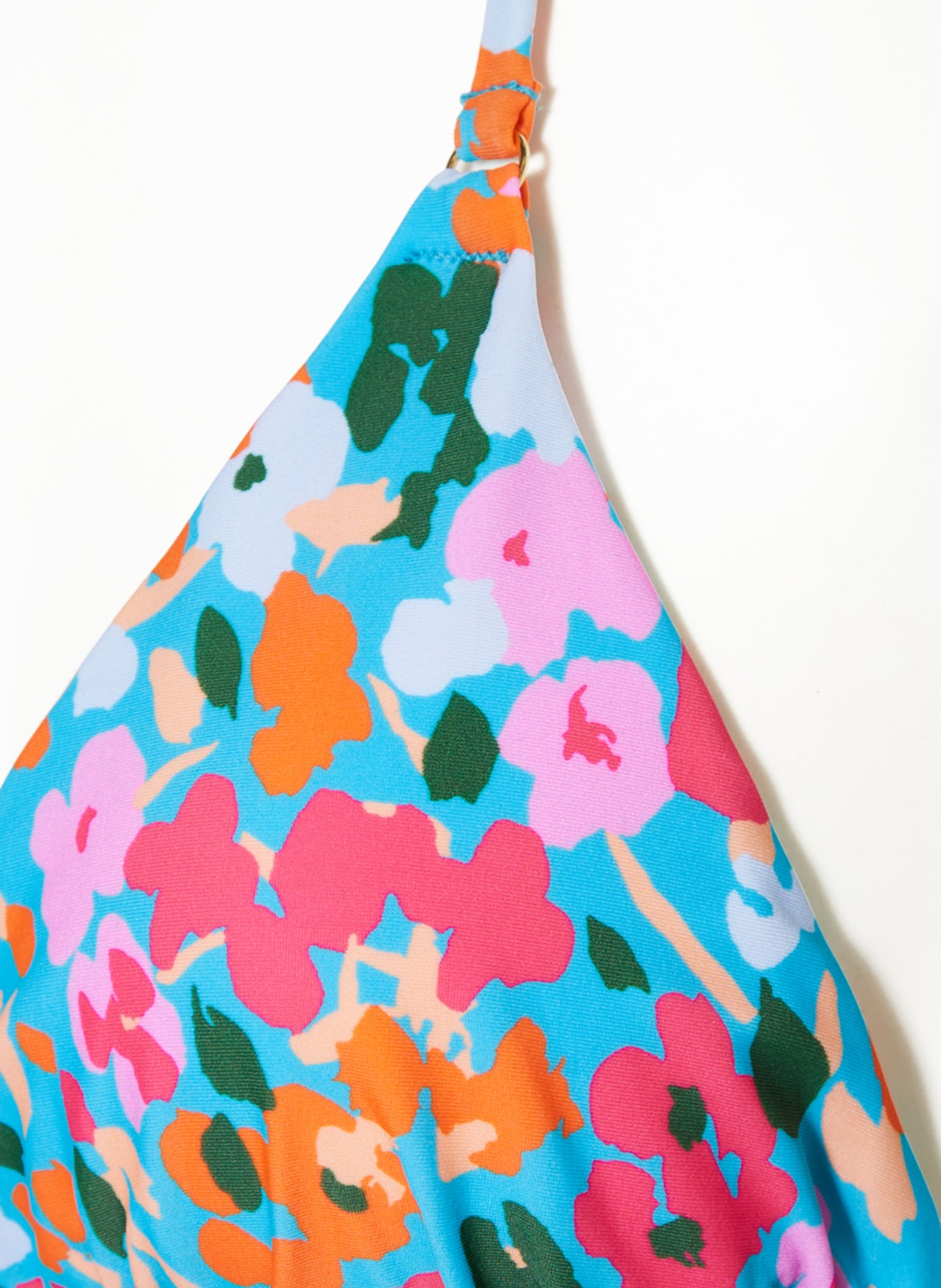 Hot Stuff Triangle bikini top, Color: TURQUOISE/ PINK/ ORANGE (Image 4)