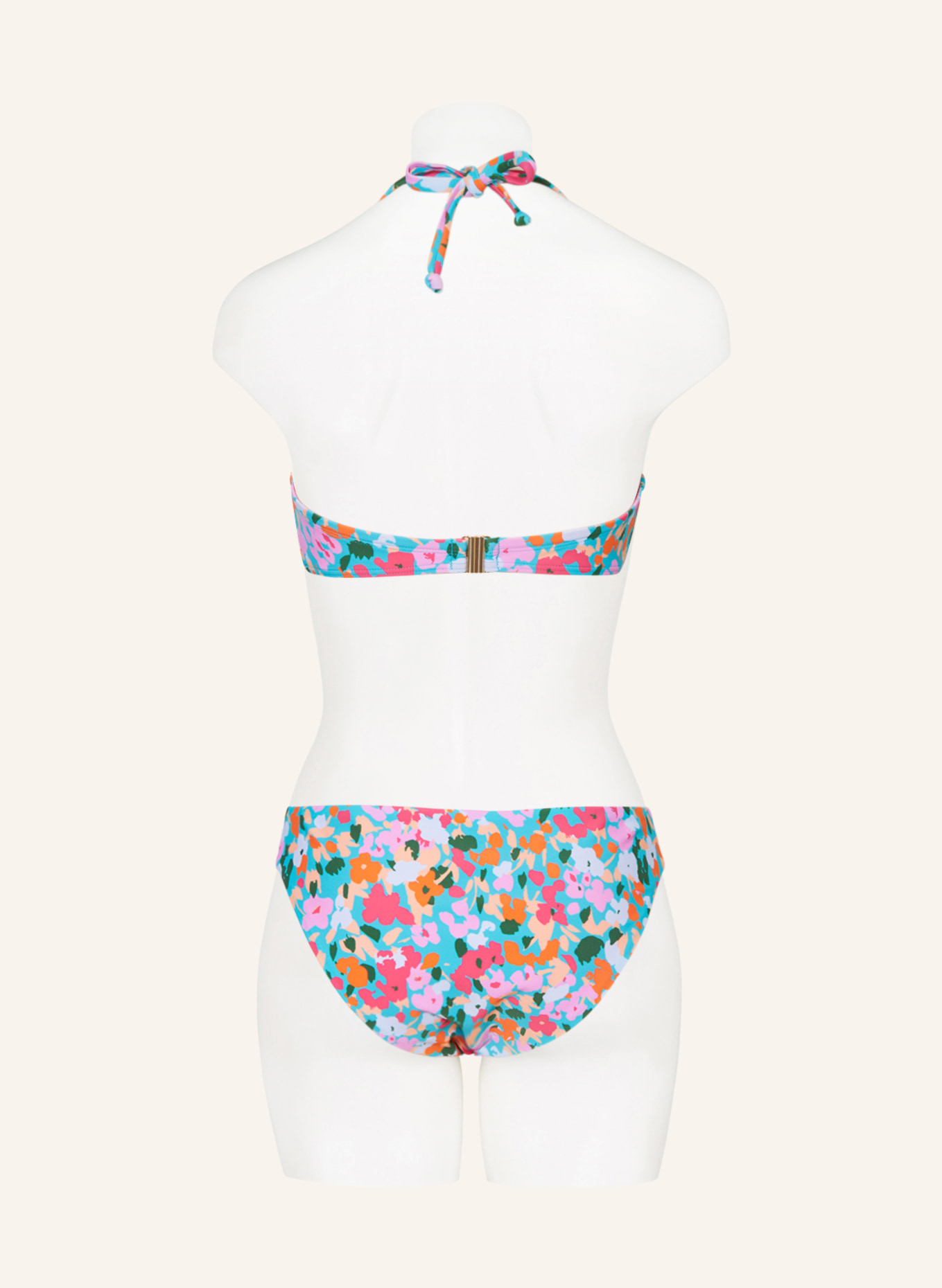 Hot Stuff Bandeau bikini top, Color: TURQUOISE/ PINK/ ORANGE (Image 3)