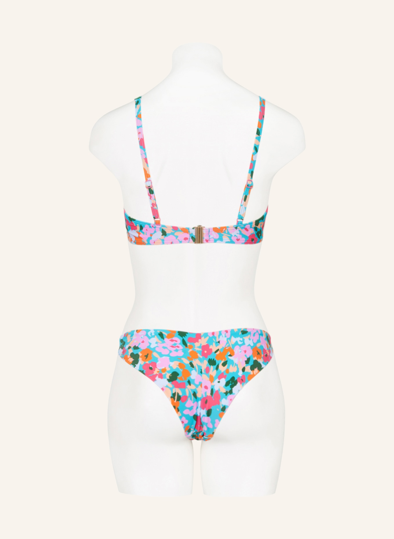 Hot Stuff Bralette-Bikini-Top, Farbe: TÜRKIS/ PINK/ ORANGE (Bild 3)