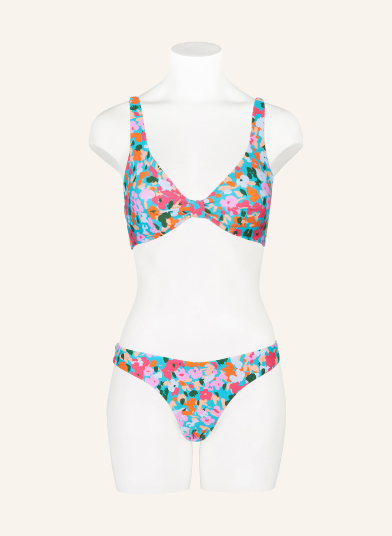 Hot Stuff Brazilian bikini bottoms, Color: TURQUOISE/ PINK/ ORANGE (Image 2)