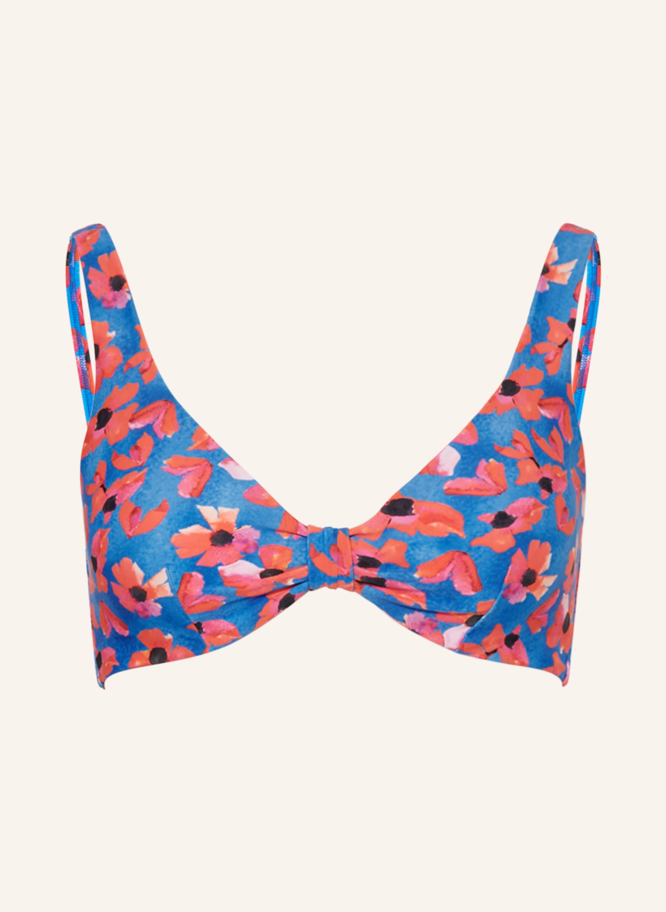 Hot Stuff Bralette-Bikini-Top, Farbe: BLAU/ PINK/ ROT (Bild 1)